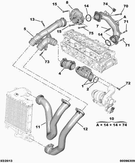 Opel 0382 PJ - Трубка, нагнетание воздуха parts5.com