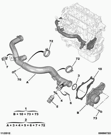 CITROËN/PEUGEOT 16 094 176 80 - Водяной насос + комплект зубчатого ремня parts5.com