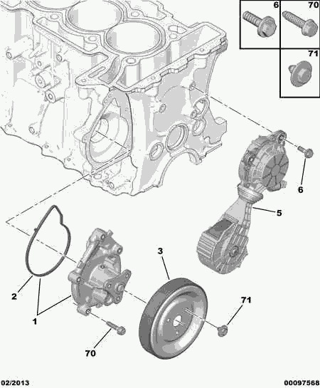 Opel 98 015 733 80 - Water Pump parts5.com