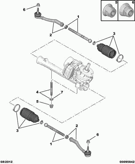 PEUGEOT 16 086 520 80 - Комплект пыльника, рулевое управление parts5.com