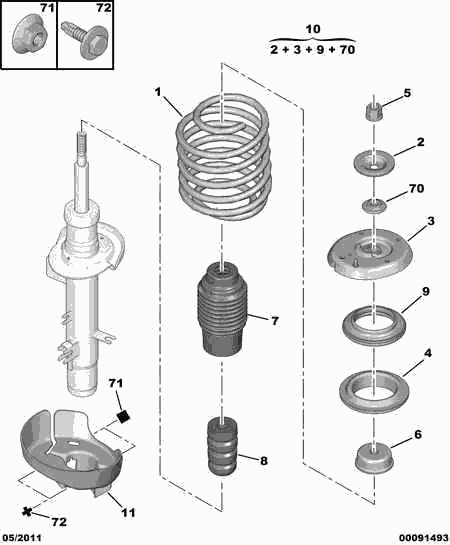 CITROËN 5031 80 - Опора стойки амортизатора, подушка parts5.com