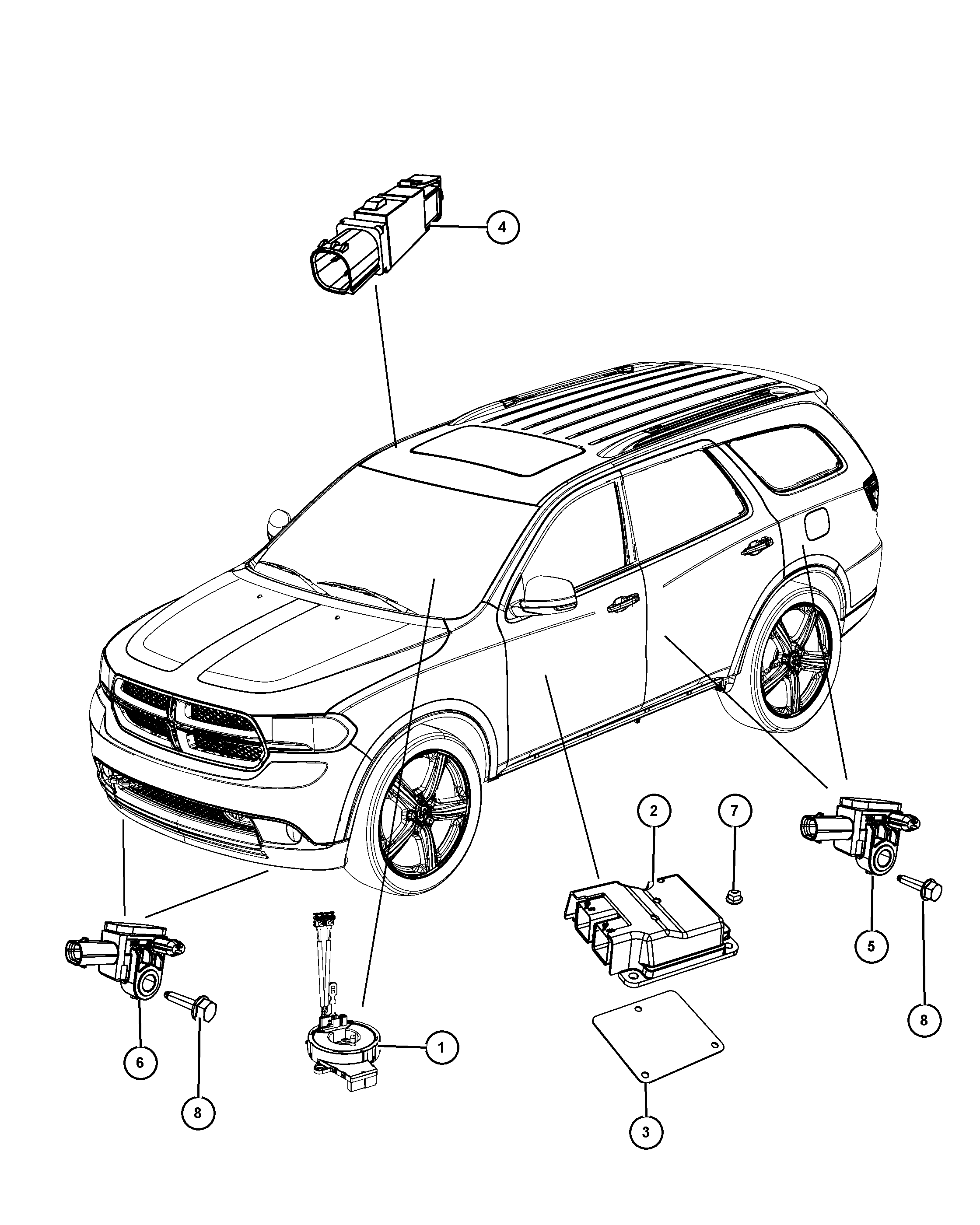 Chrysler 68025 610AG - Устройство управления, подушка безопасности parts5.com