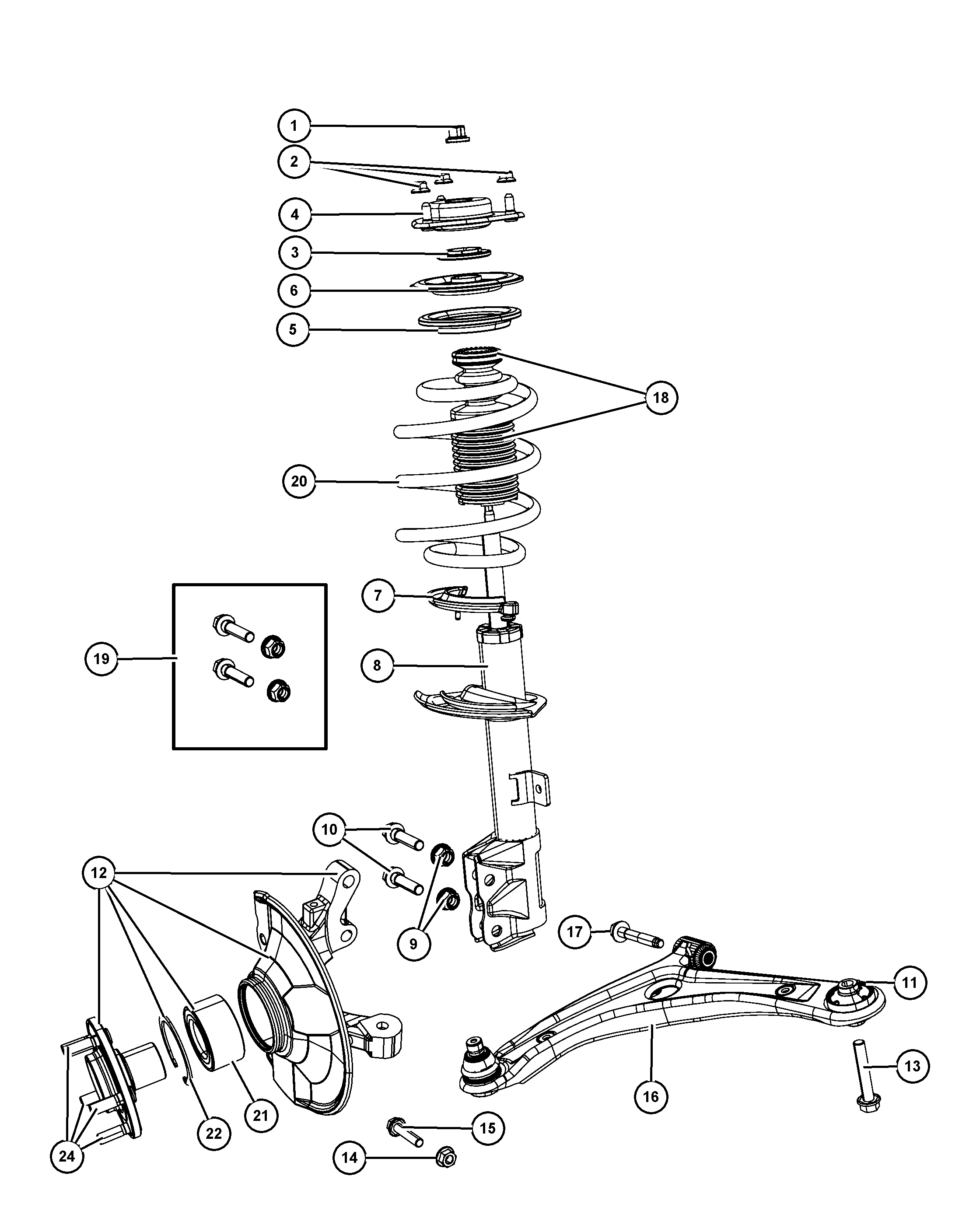 Jeep 5105 040AC - Рычаг подвески колеса parts5.com