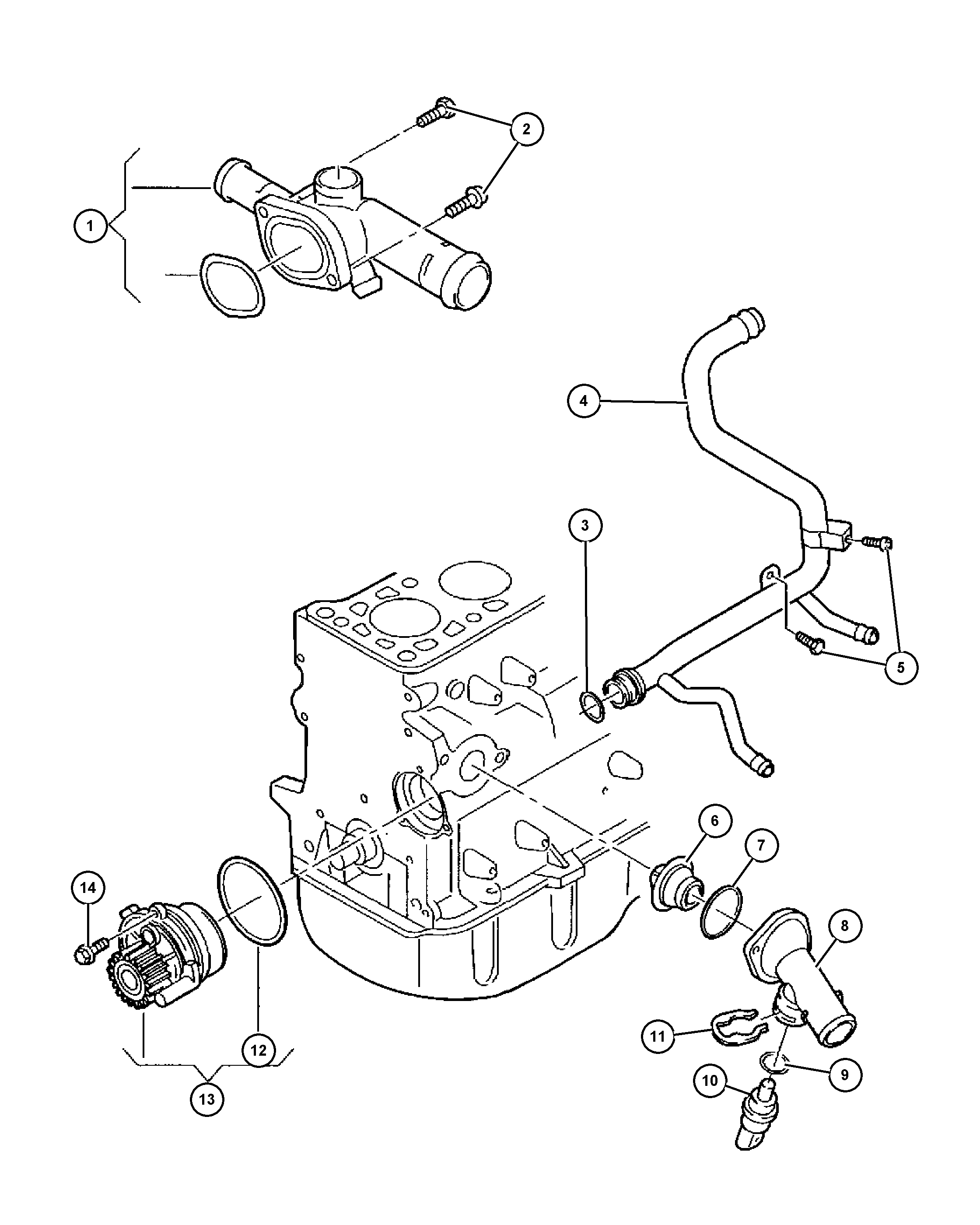 Jeep 68000 693AA - Водяной насос parts5.com