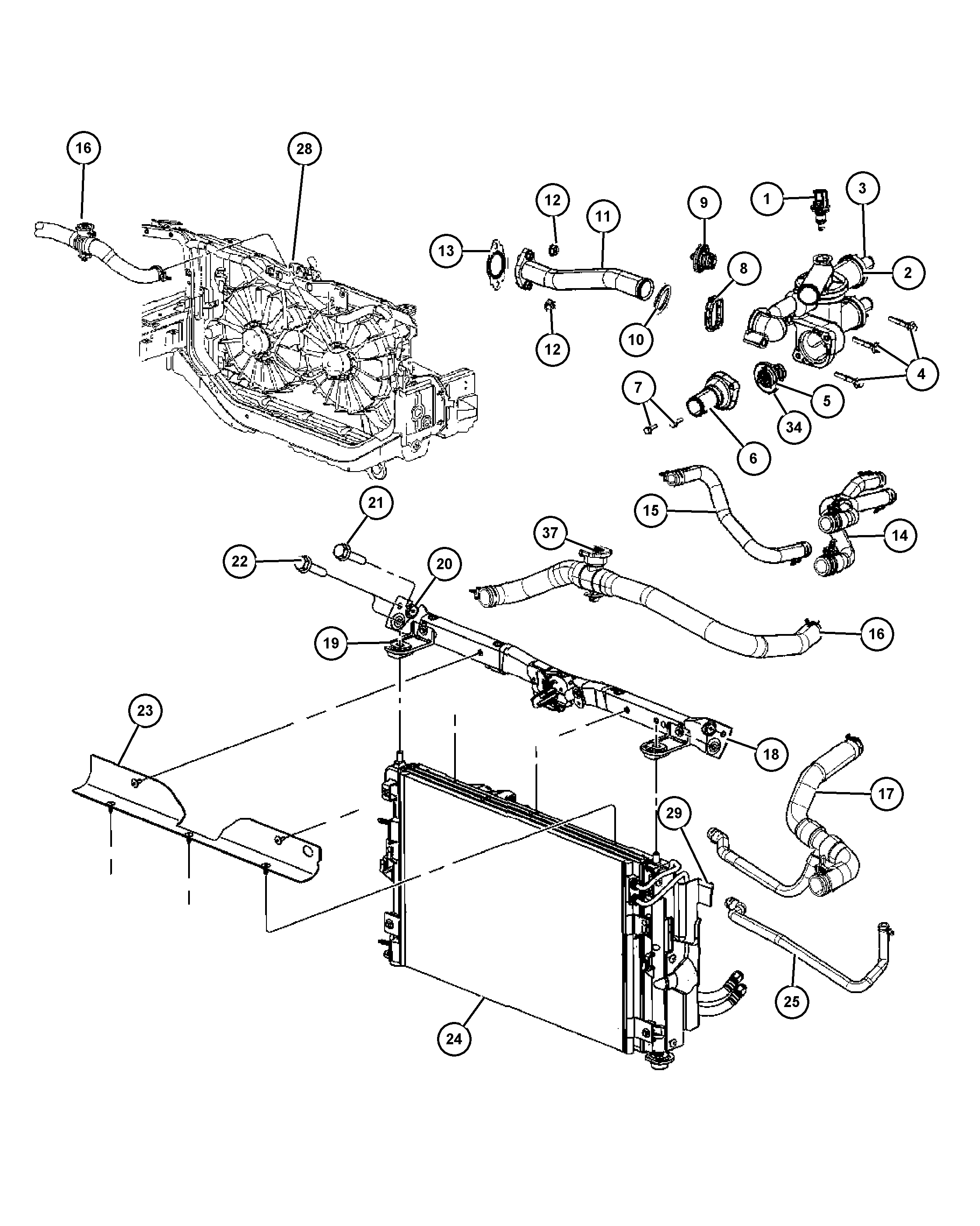 Chrysler 68 000 800 AA - Термостат, охлаждающая жидкость parts5.com