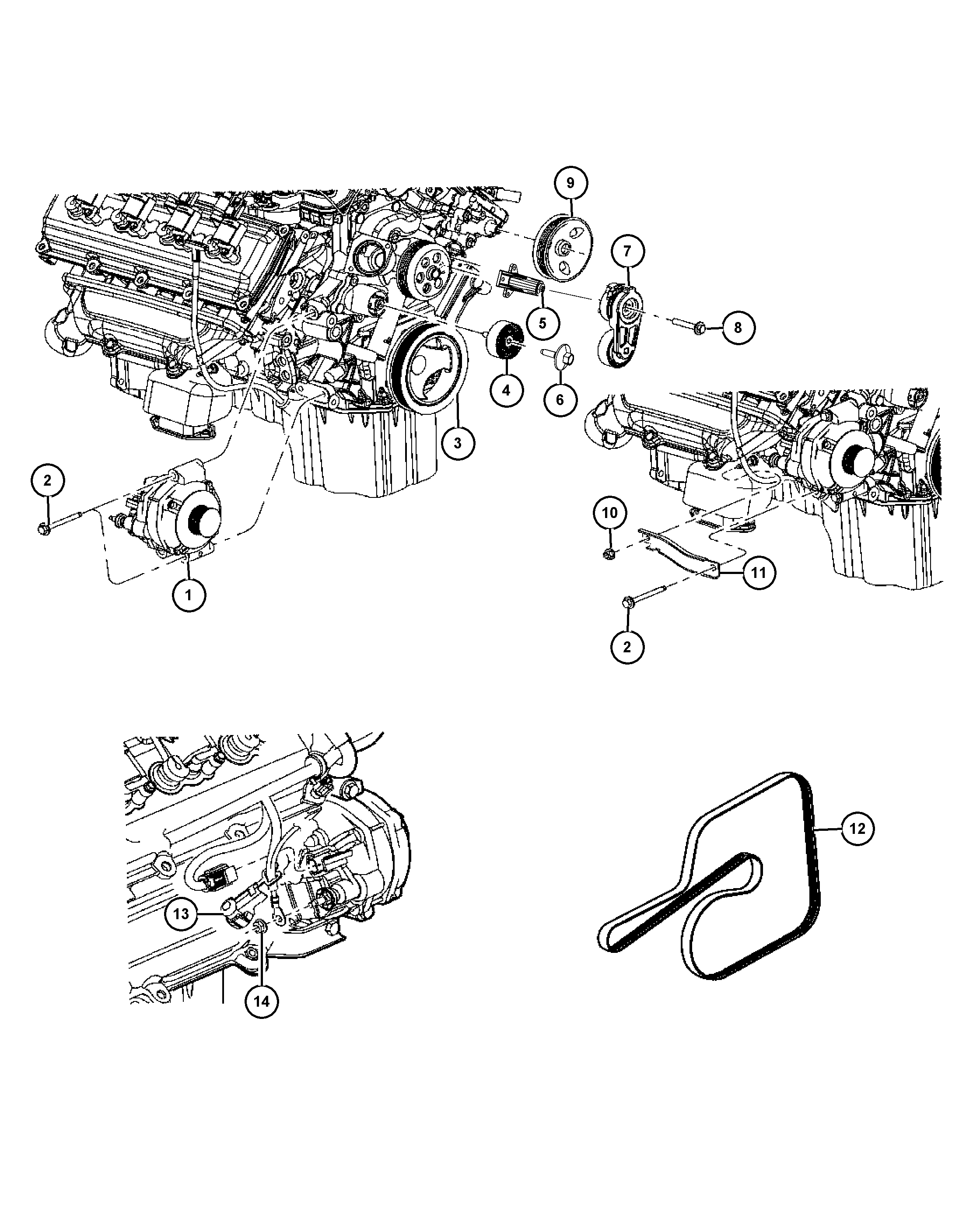 Dodge 4627 851AA - Направляющий ролик, поликлиновый ремень parts5.com