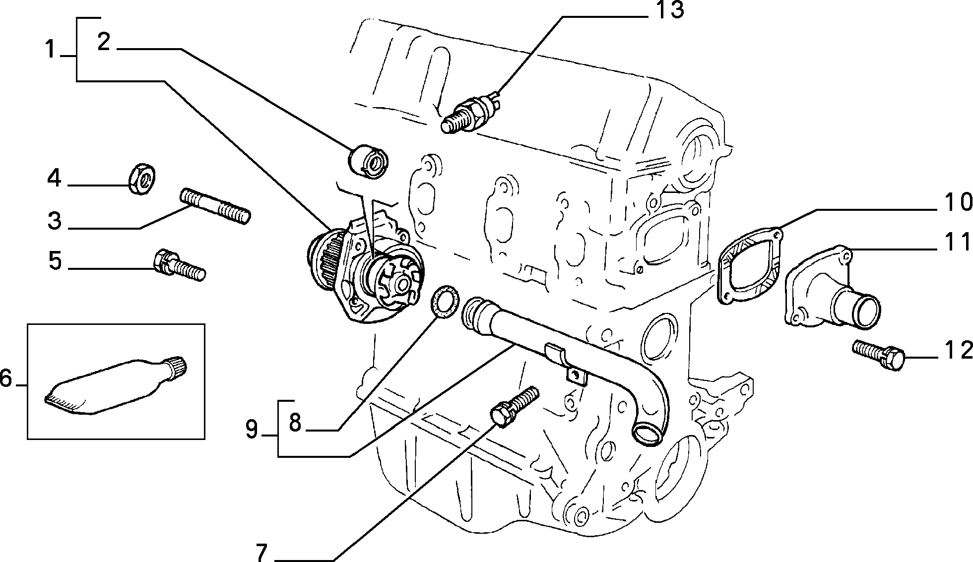 Autobianchi 71713727 - Water Pump parts5.com