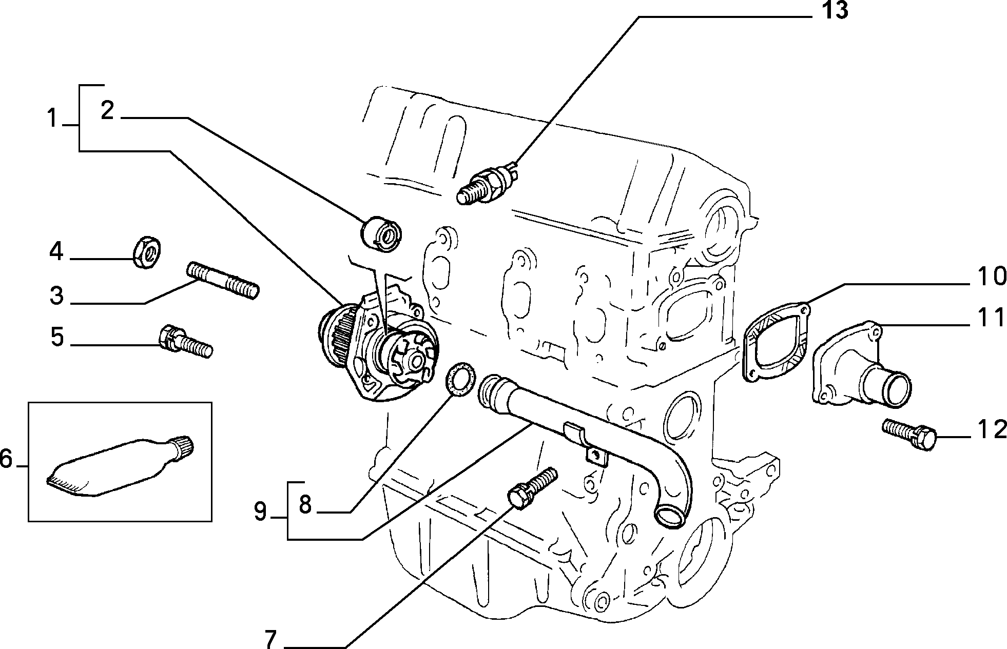 Autobianchi 46531183 - Water Pump parts5.com