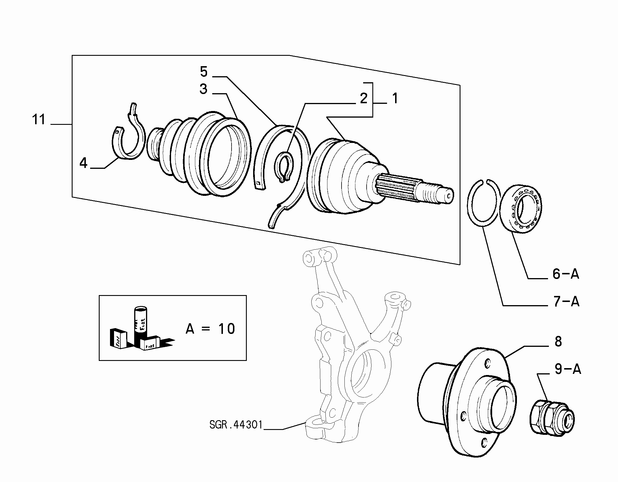 Abarth 7682886 - Пыльник, приводной вал parts5.com