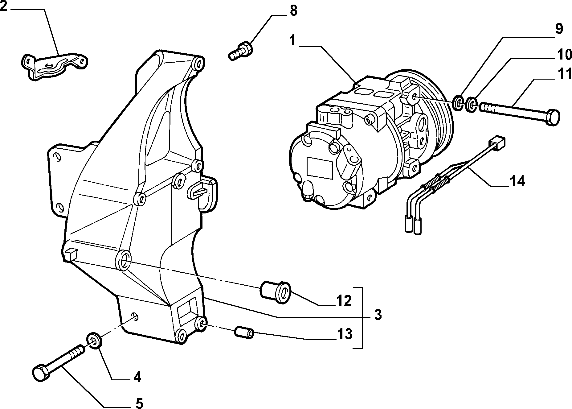 Abarth 46782669 - Компрессор кондиционера parts5.com