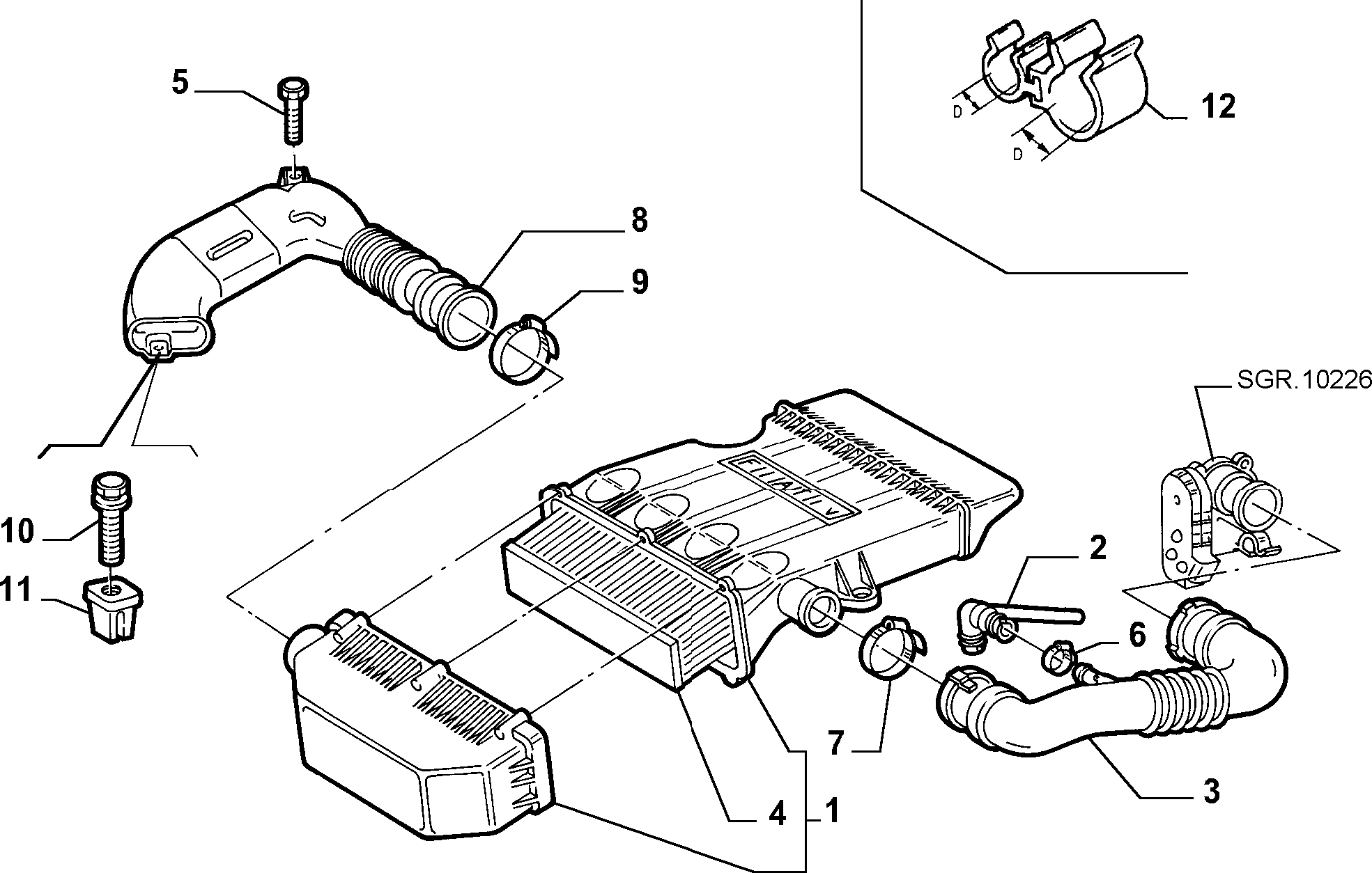 Lancia 46552777 - Воздушный фильтр parts5.com