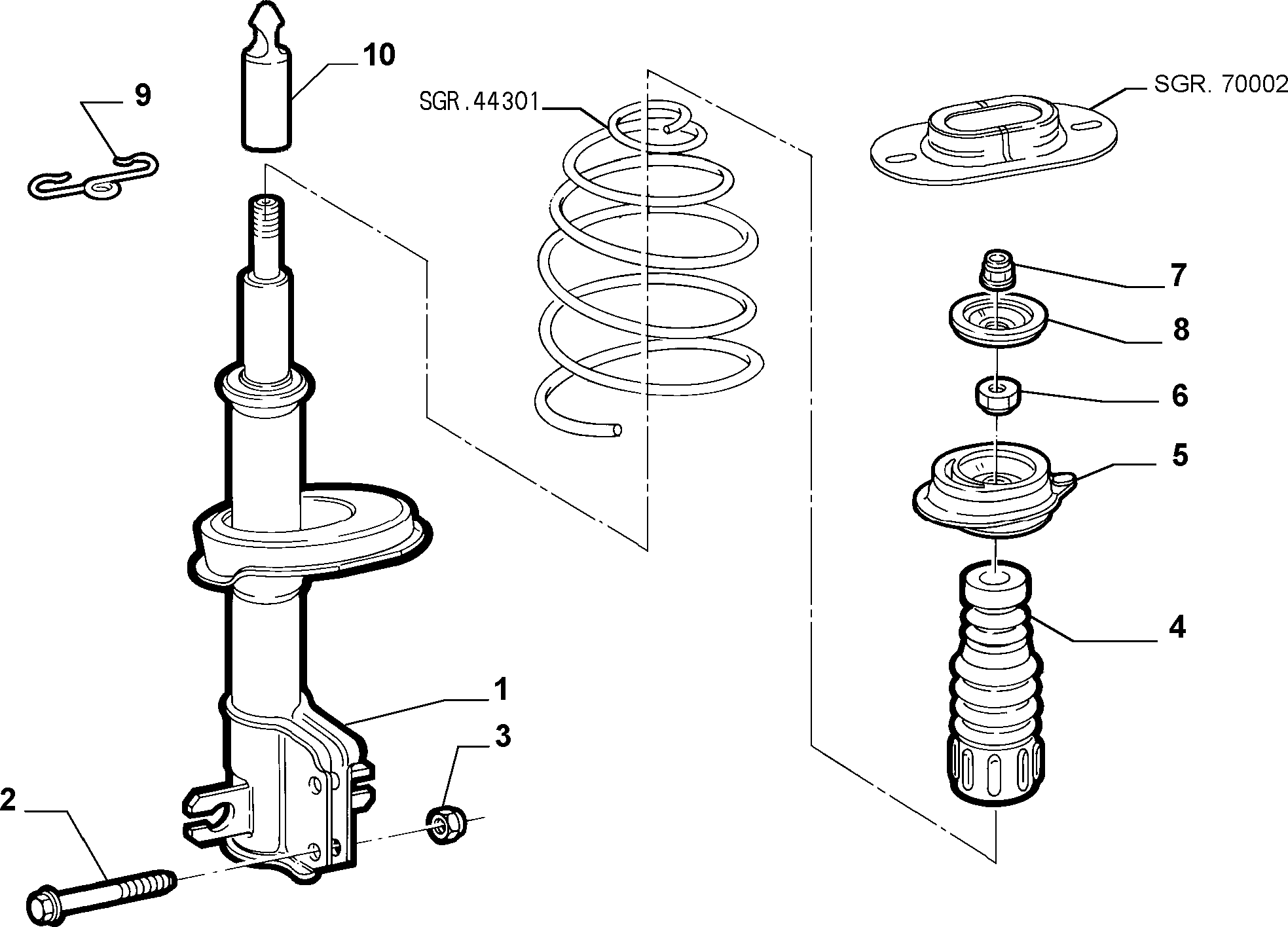 FIAT 46746544 - Опора стойки амортизатора, подушка parts5.com