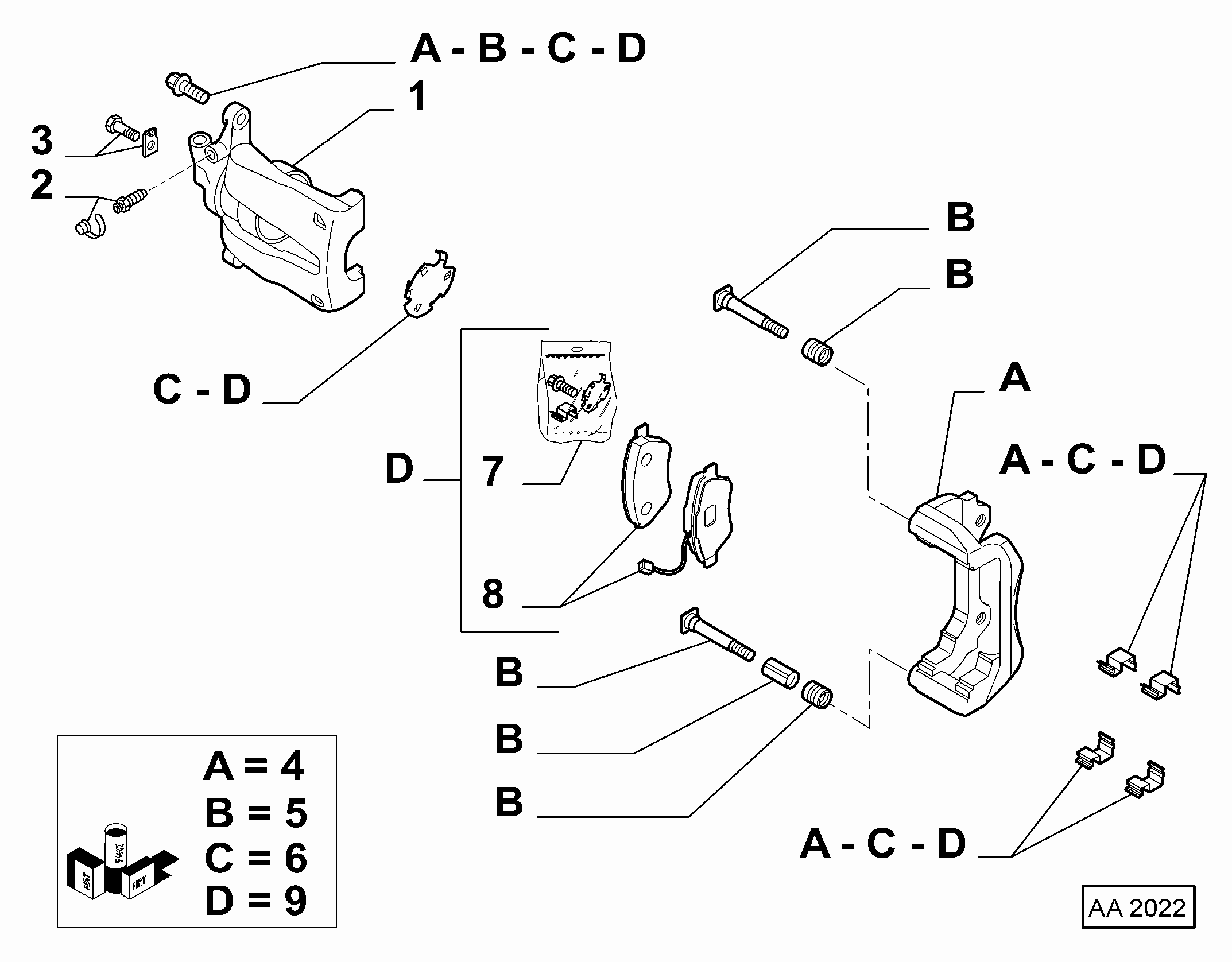 FIAT / LANCIA 77364399 - Ремкомплект, тормозной суппорт parts5.com