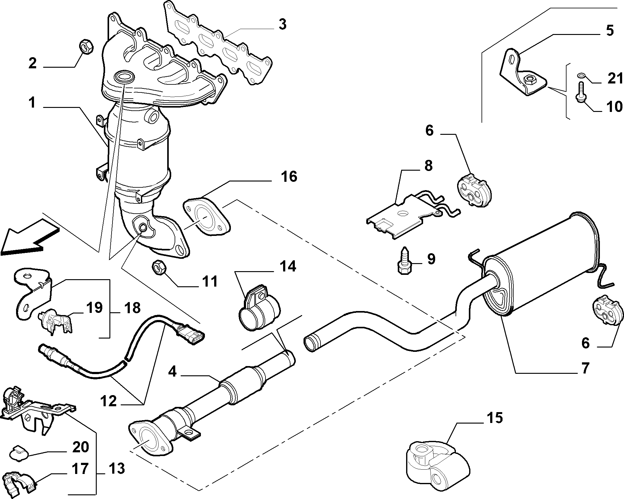 FIAT 51799774 - Катализатор parts5.com