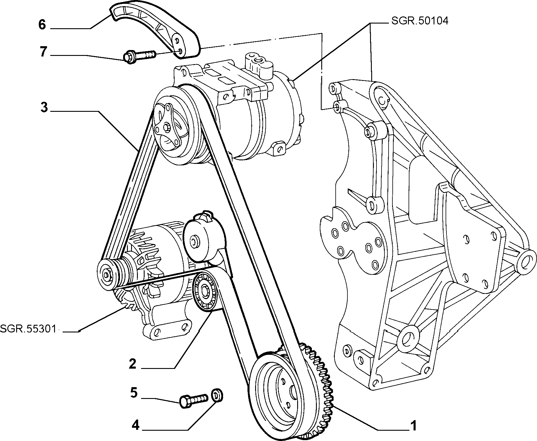 Chrysler 55232450 - Поликлиновой ремень parts5.com