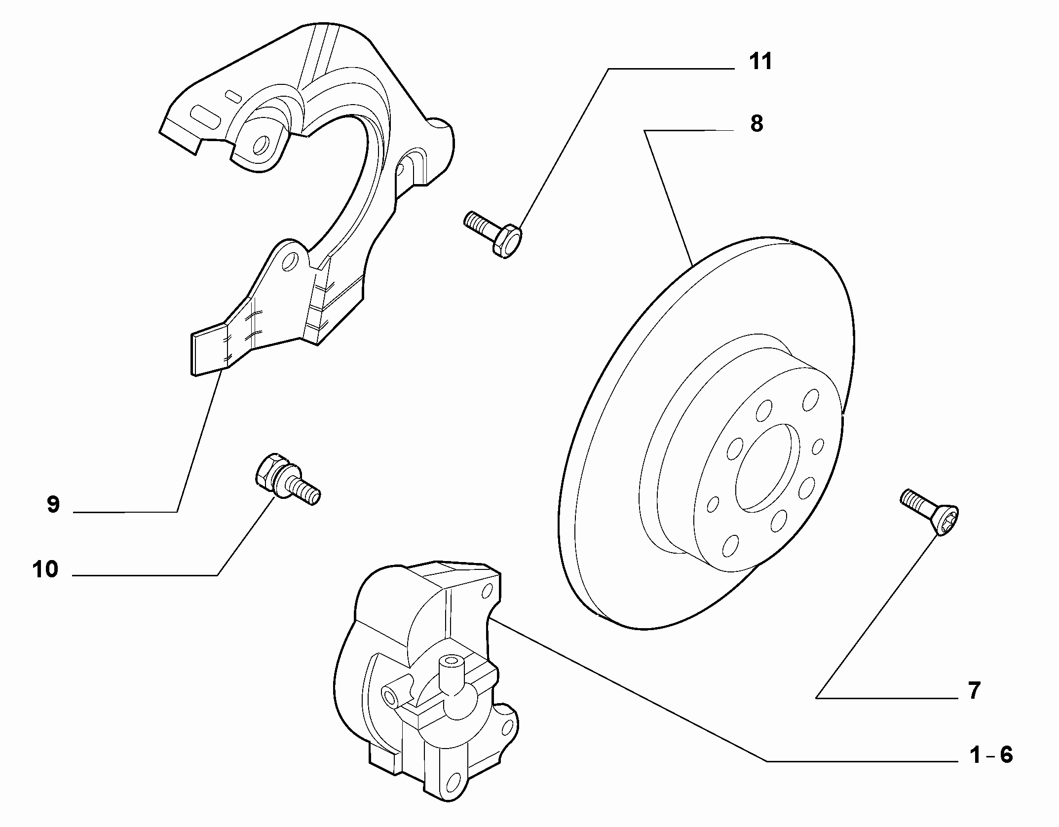 FIAT 55704023 - Тормозной суппорт parts5.com