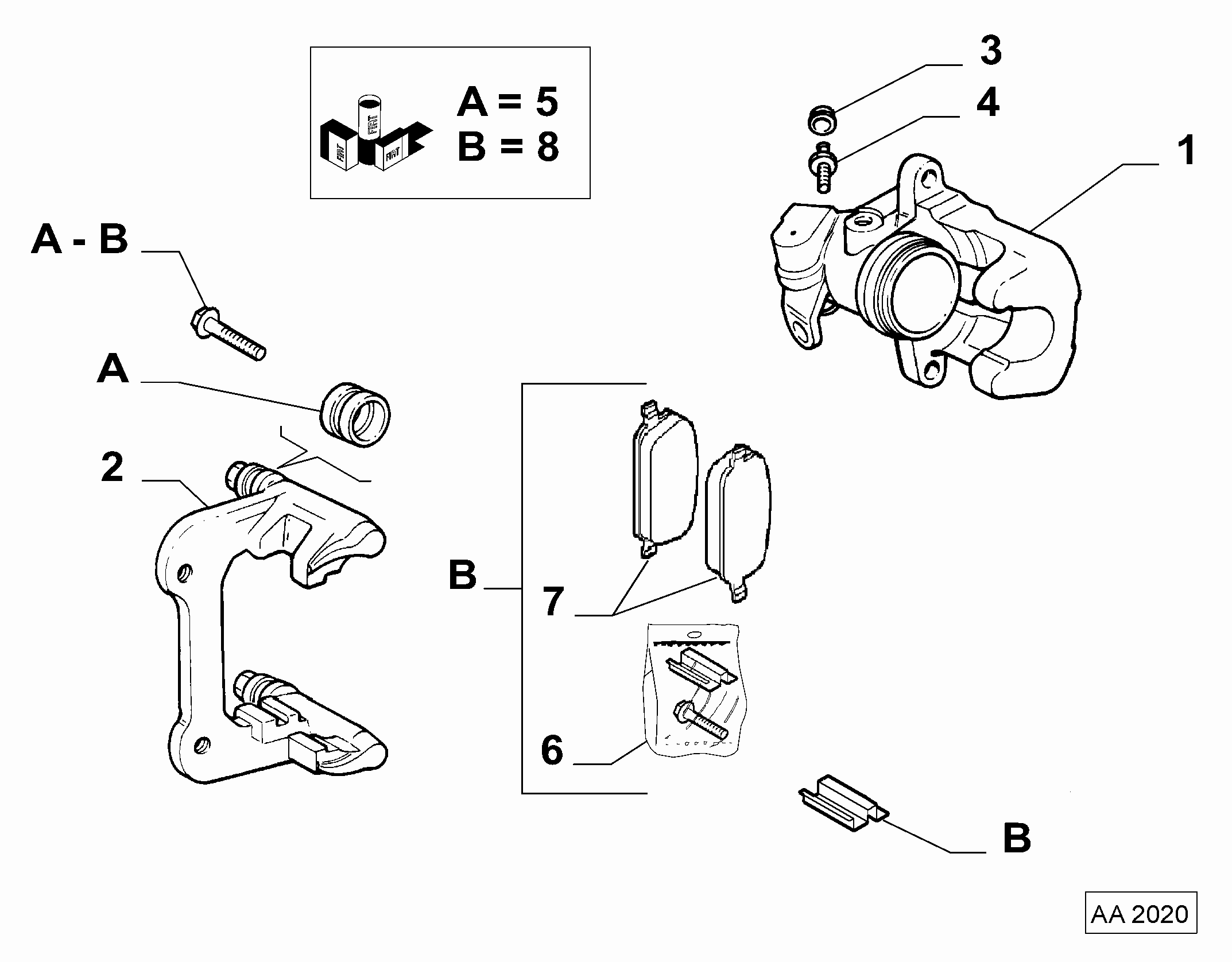 Alfa Romeo 77364839 - Тормозные колодки, дисковые, комплект parts5.com