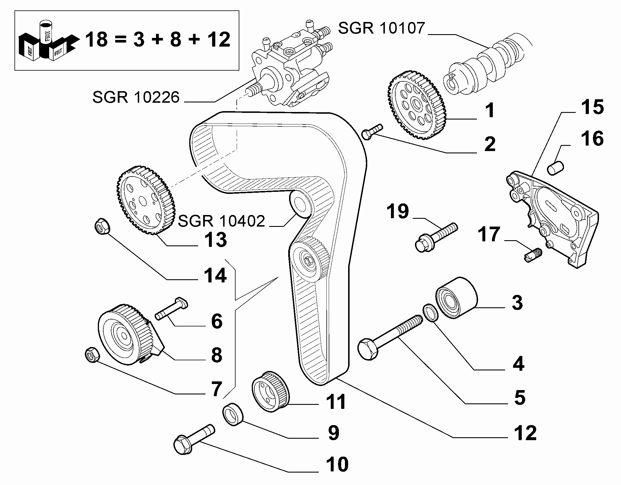 Opel 55238027 - Натяжной ролик, ремень ГРМ parts5.com