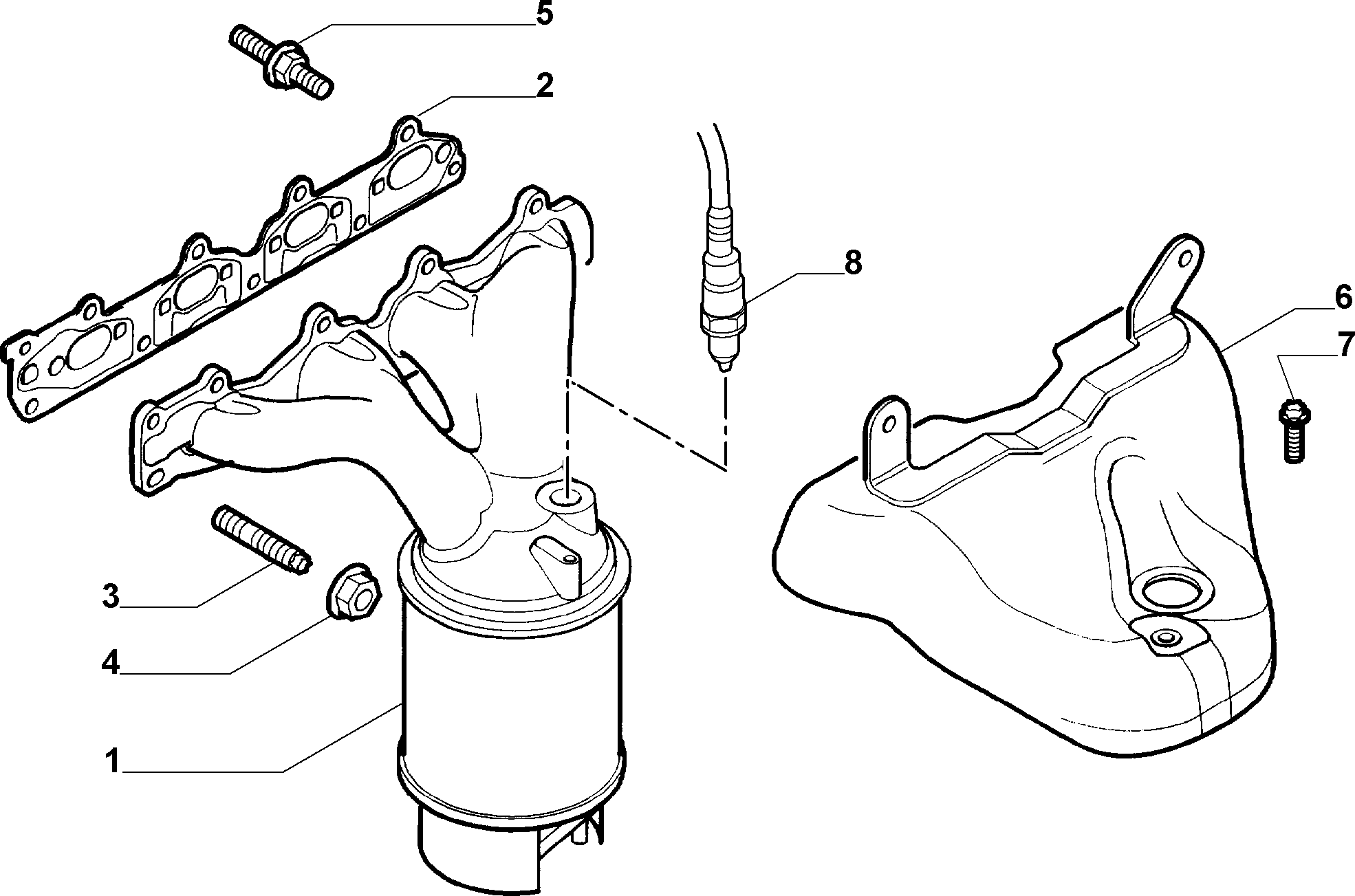 FIAT 71739220 - Гайка, выпускной коллектор parts5.com