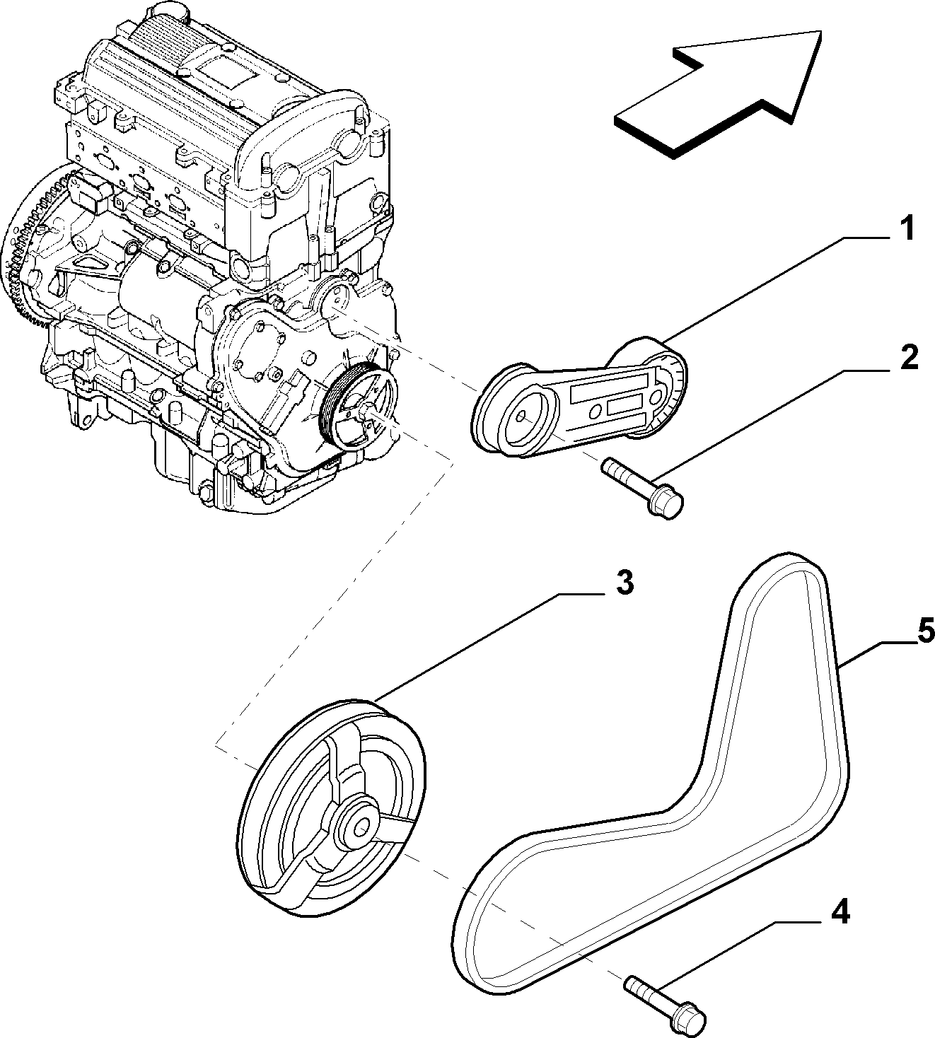 FIAT 71739304 - Направляющий ролик, поликлиновый ремень parts5.com