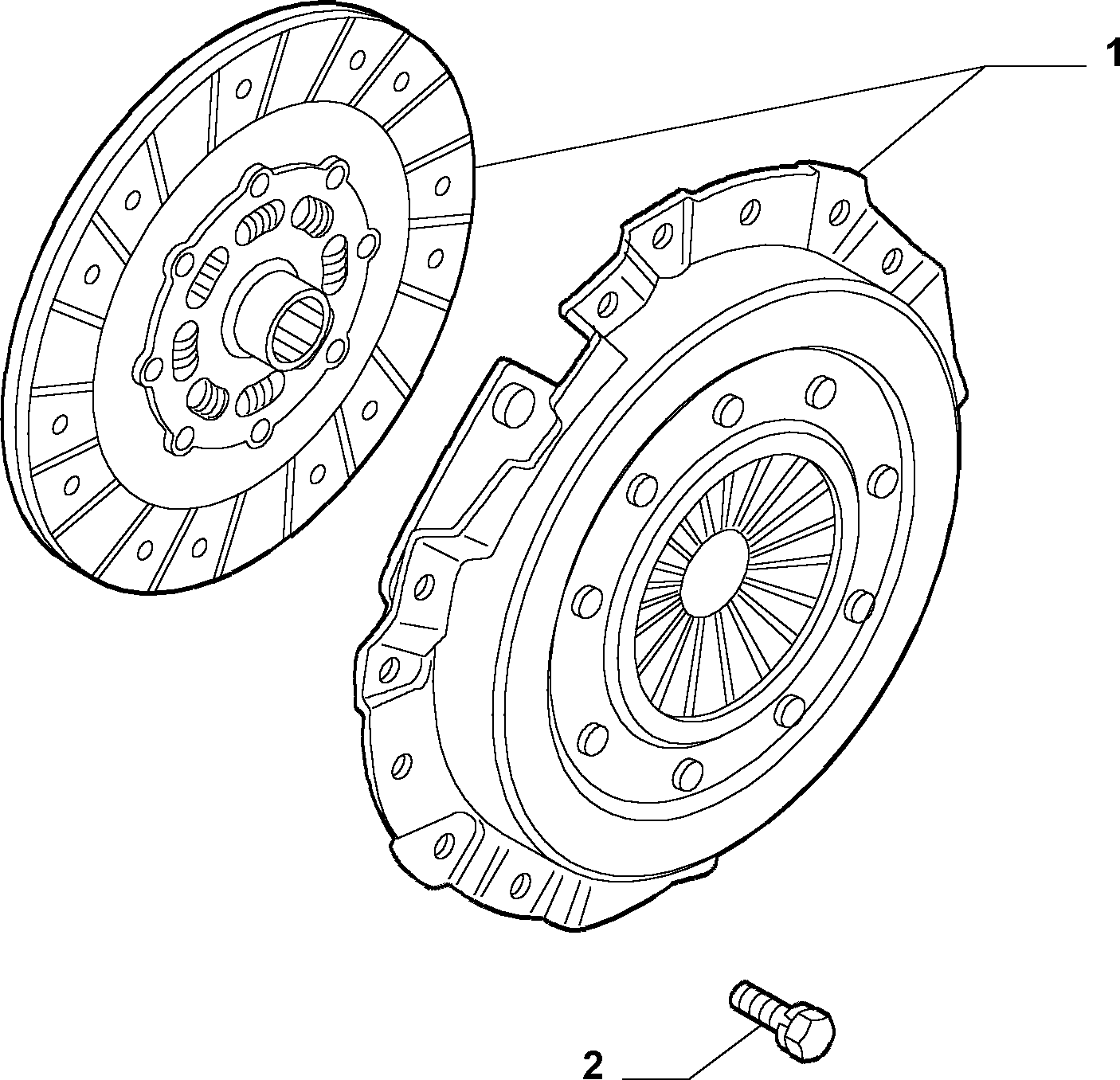 Chrysler 55235327 - Комплект сцепления parts5.com