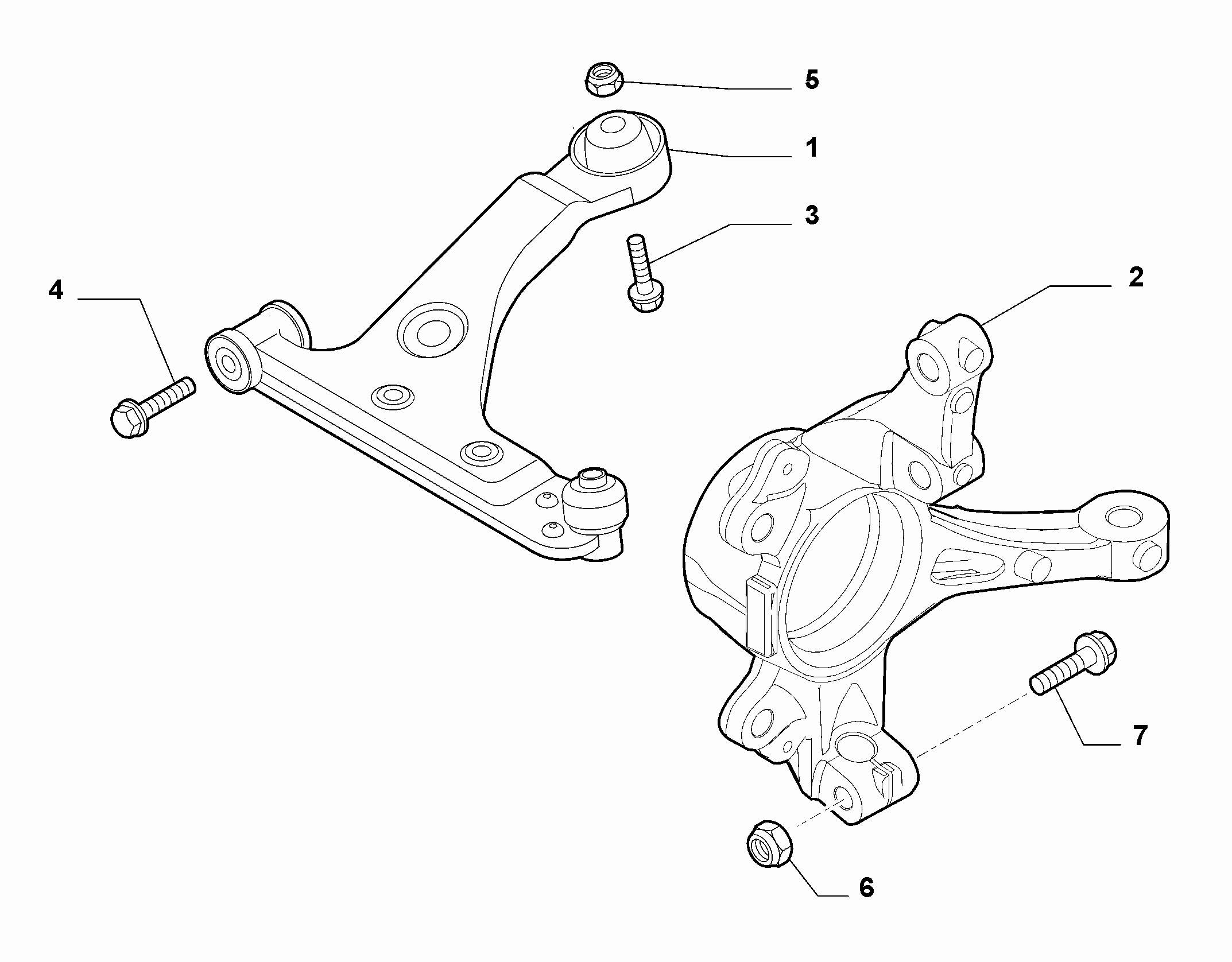 Abarth 51895366 - Рычаг подвески колеса parts5.com