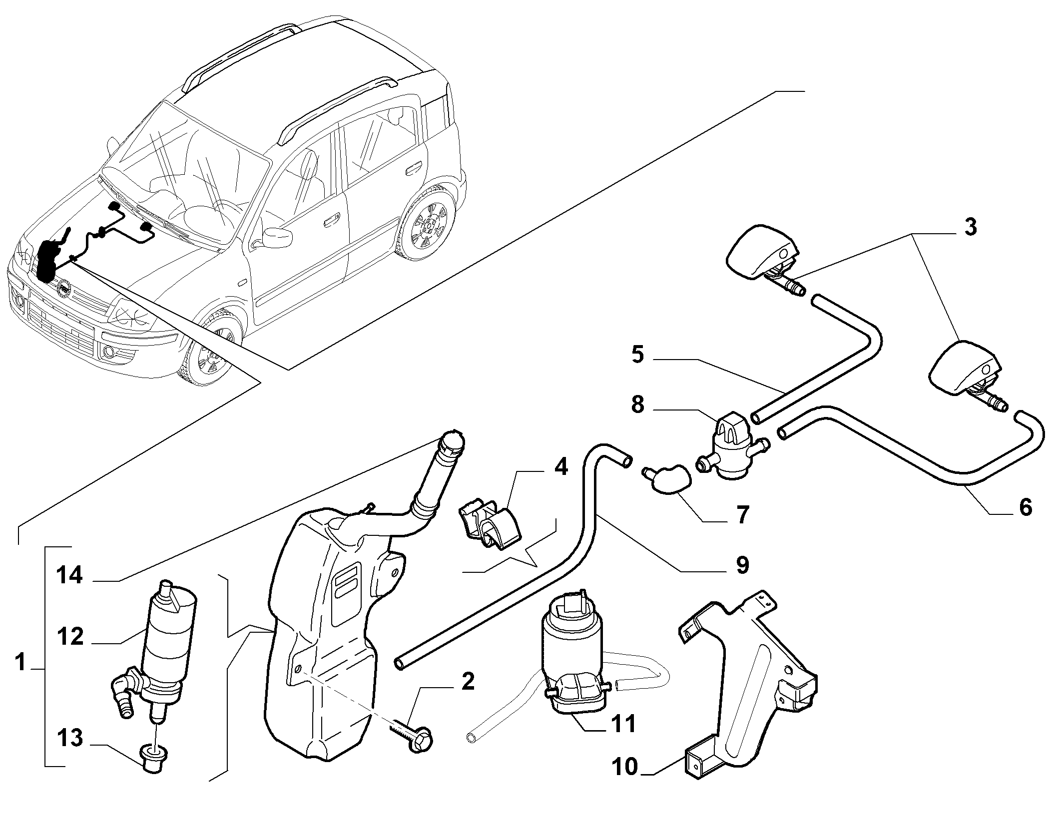 FIAT 71738957 - Резервуар для воды (для чистки) parts5.com