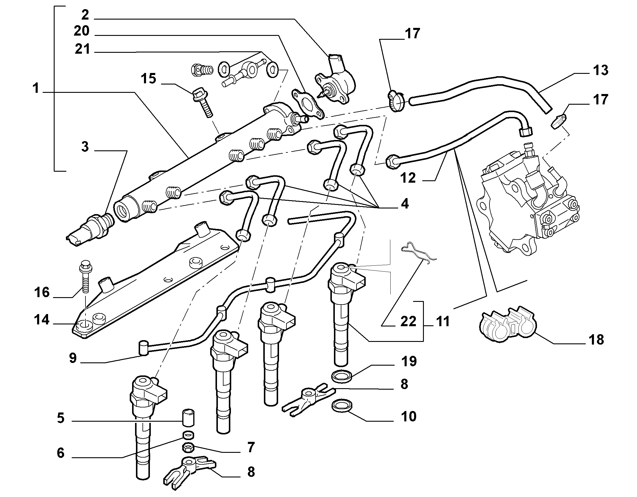 FIAT 46784581 - Шланг, утечка топлива parts5.com