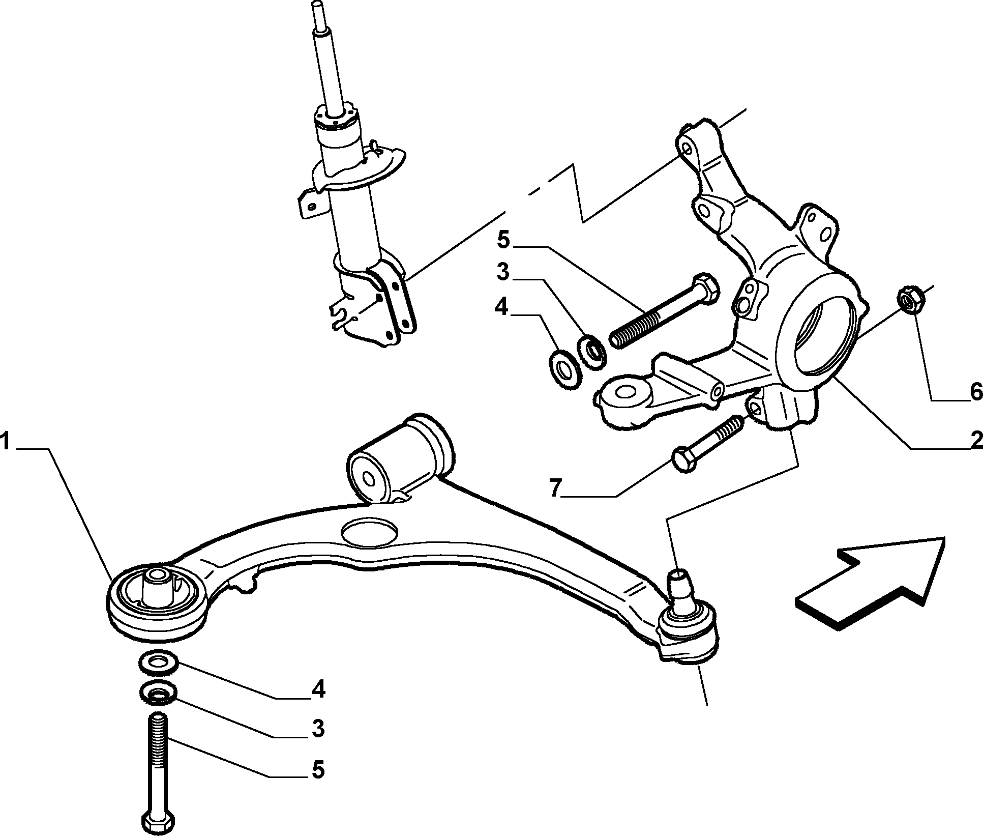 FIAT 50700797 - Рычаг подвески колеса parts5.com