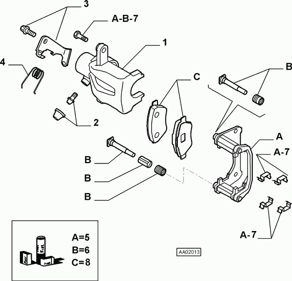 FIAT 71772225 - Тормозные колодки, дисковые, комплект parts5.com