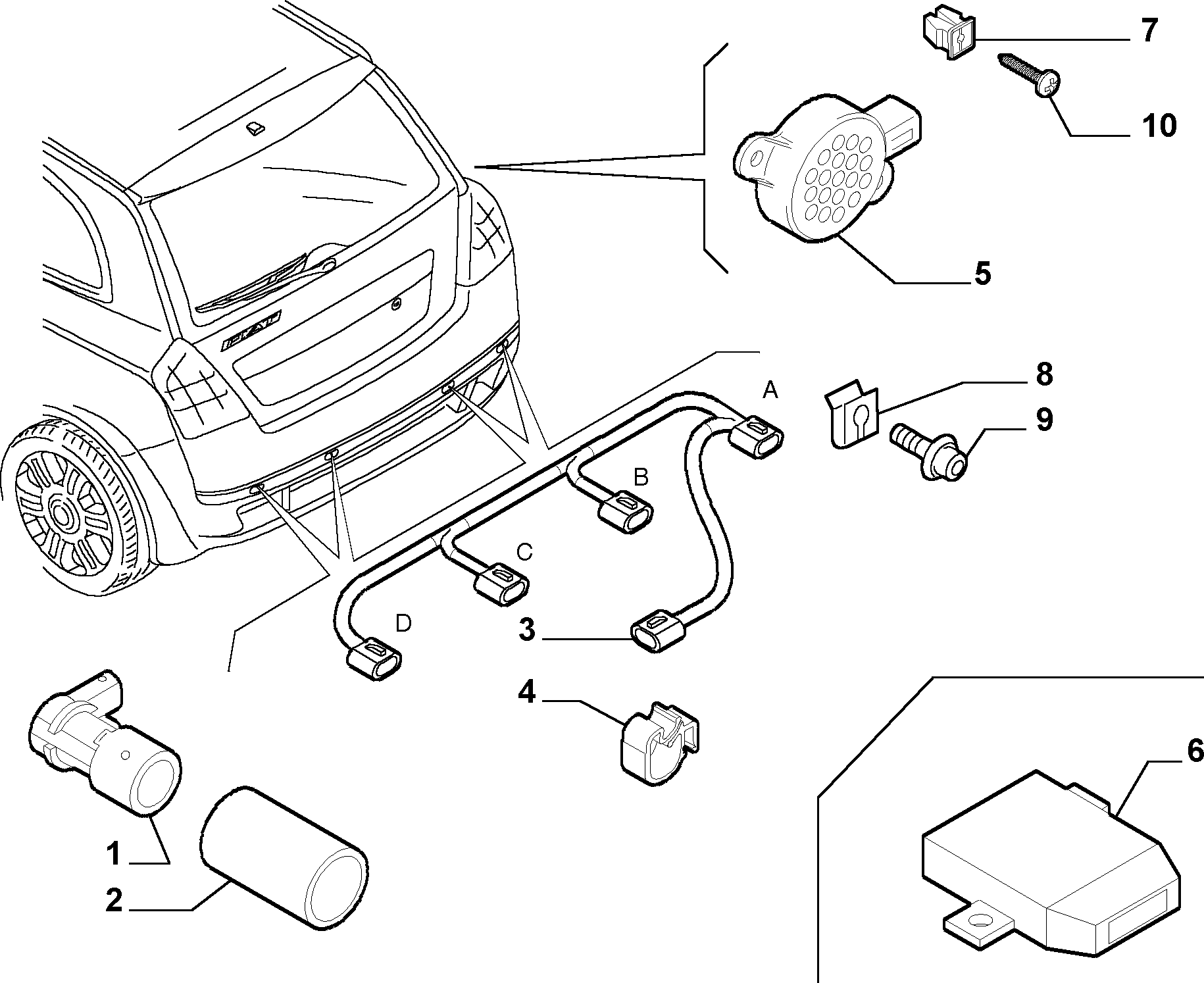 VW 735 393 479 - Ремонтный комплект, кабельный комплект parts5.com