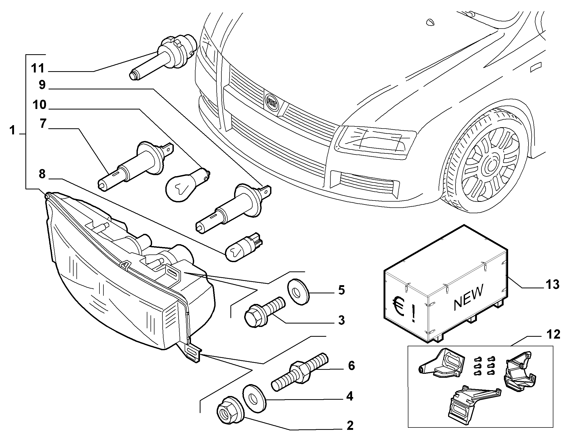 FIAT 14 145 020 - Bulb, fog light parts5.com