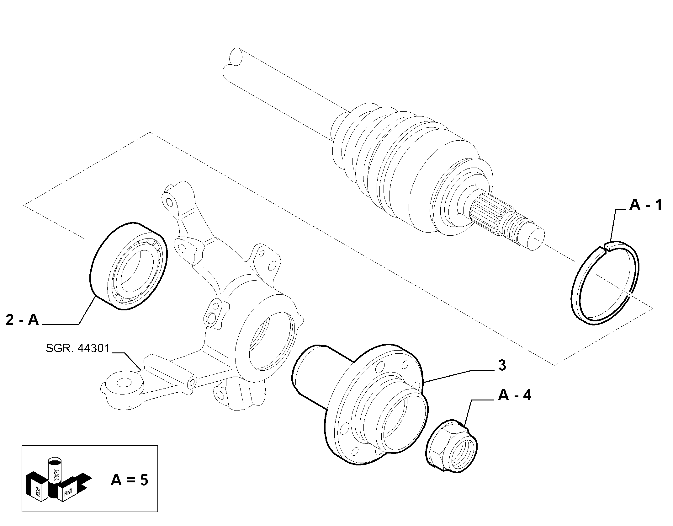 FIAT 92403013 - Комплект подшипника ступицы колеса parts5.com