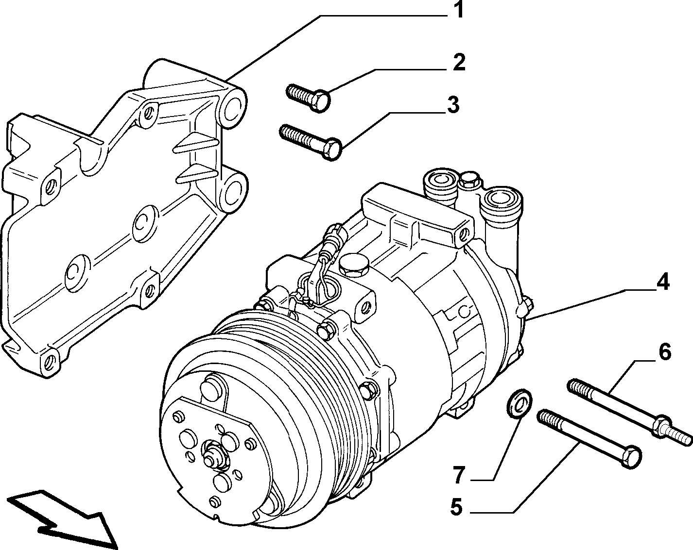 Alfa Romeo 468 1124 4 - Компрессор кондиционера parts5.com