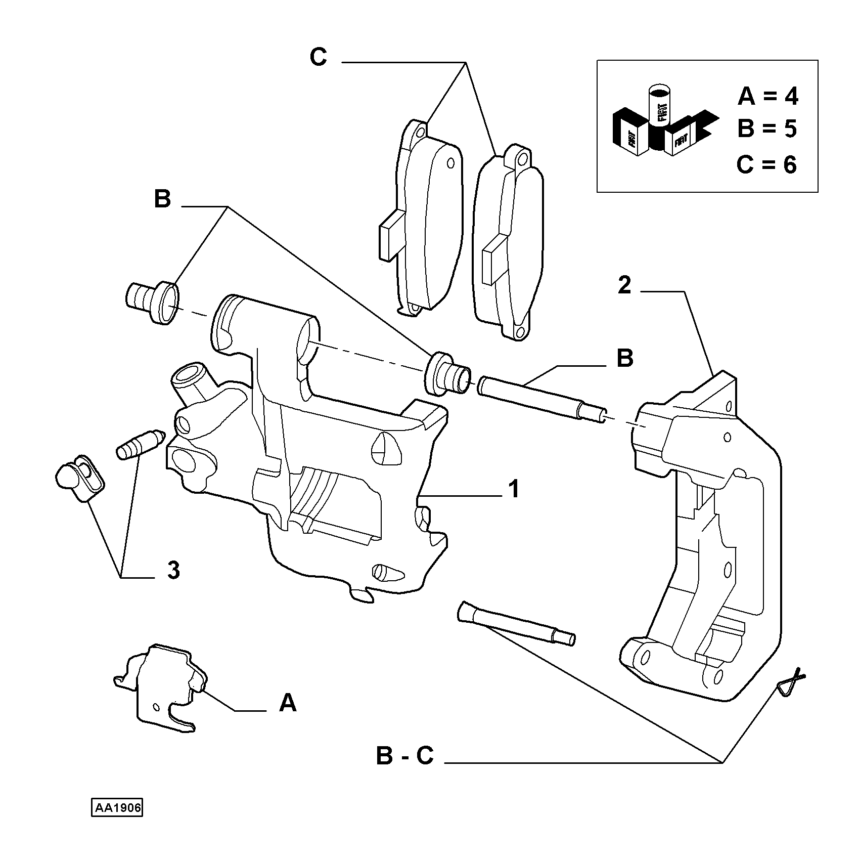 Lancia 77365337 - Тормозные колодки, дисковые, комплект parts5.com