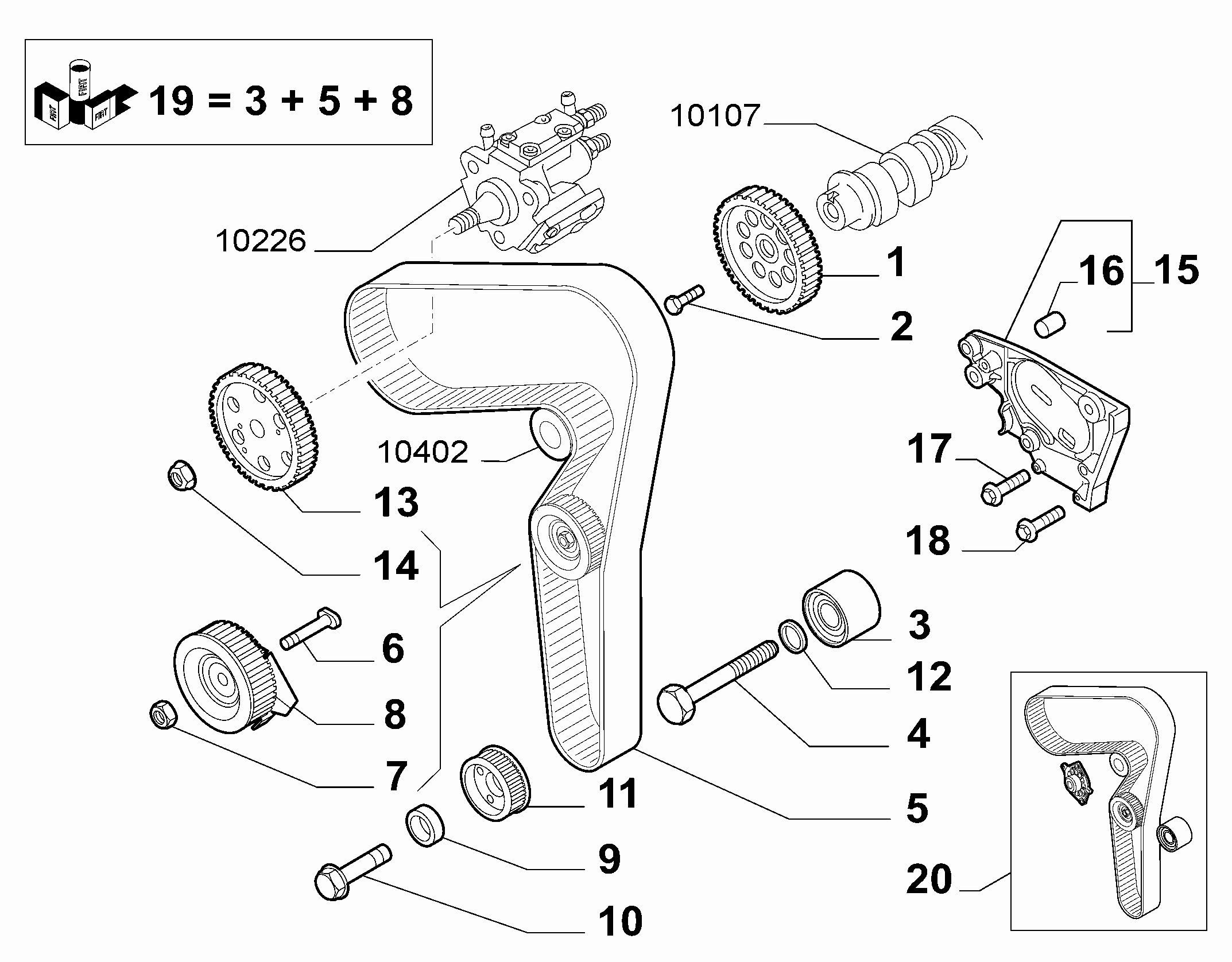 Opel 55183528 - Зубчатый ремень ГРМ parts5.com