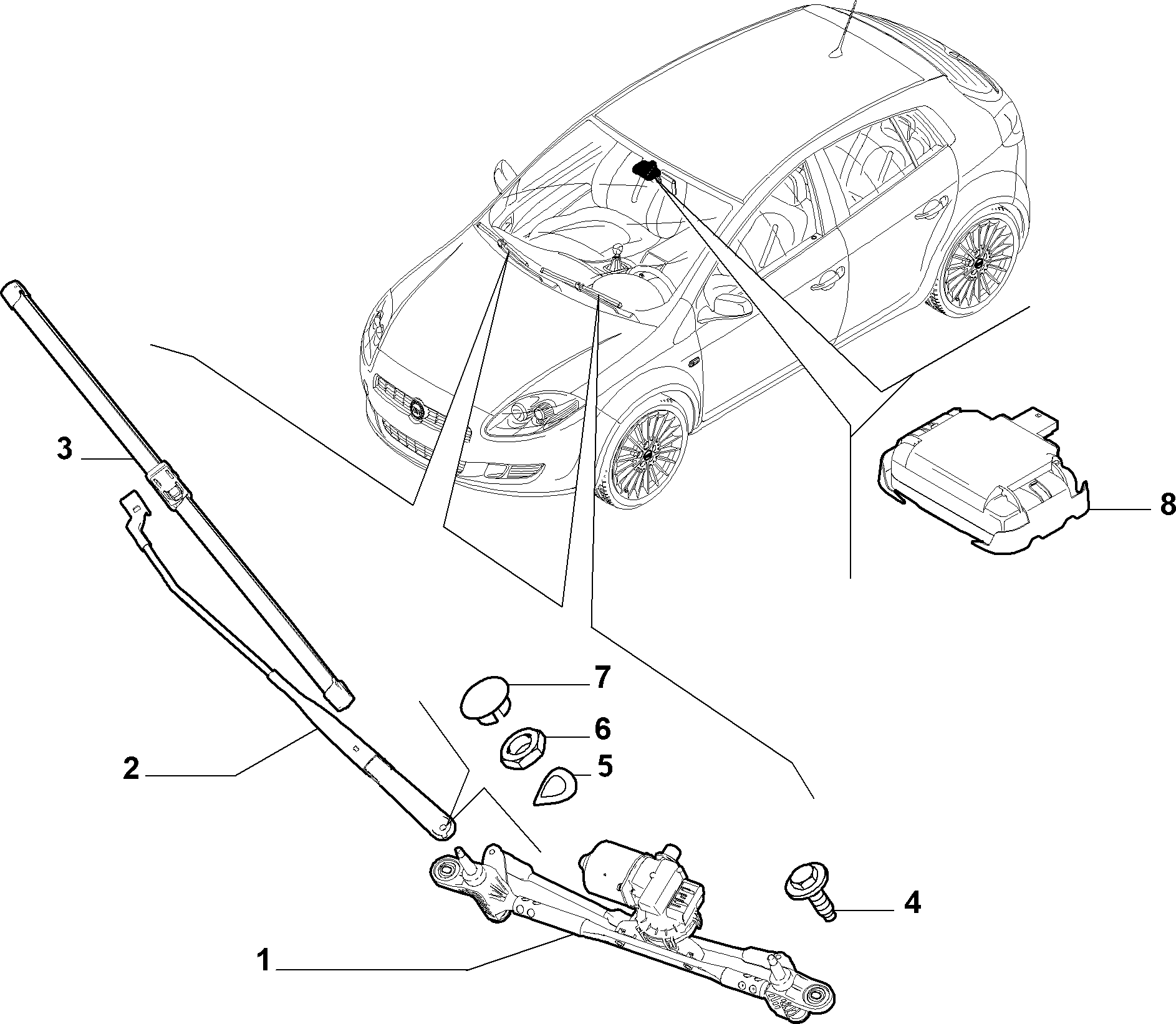 FIAT 71805144 - Щетка стеклоочистителя parts5.com