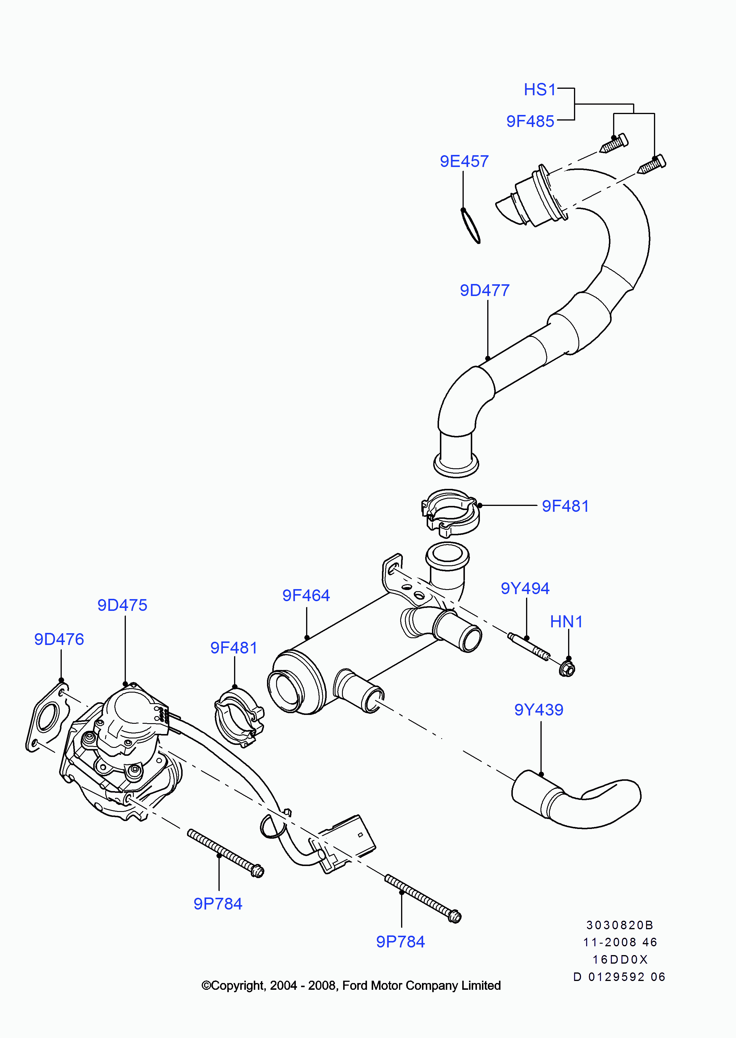 FORD 1 682 737 - Клапан возврата ОГ parts5.com