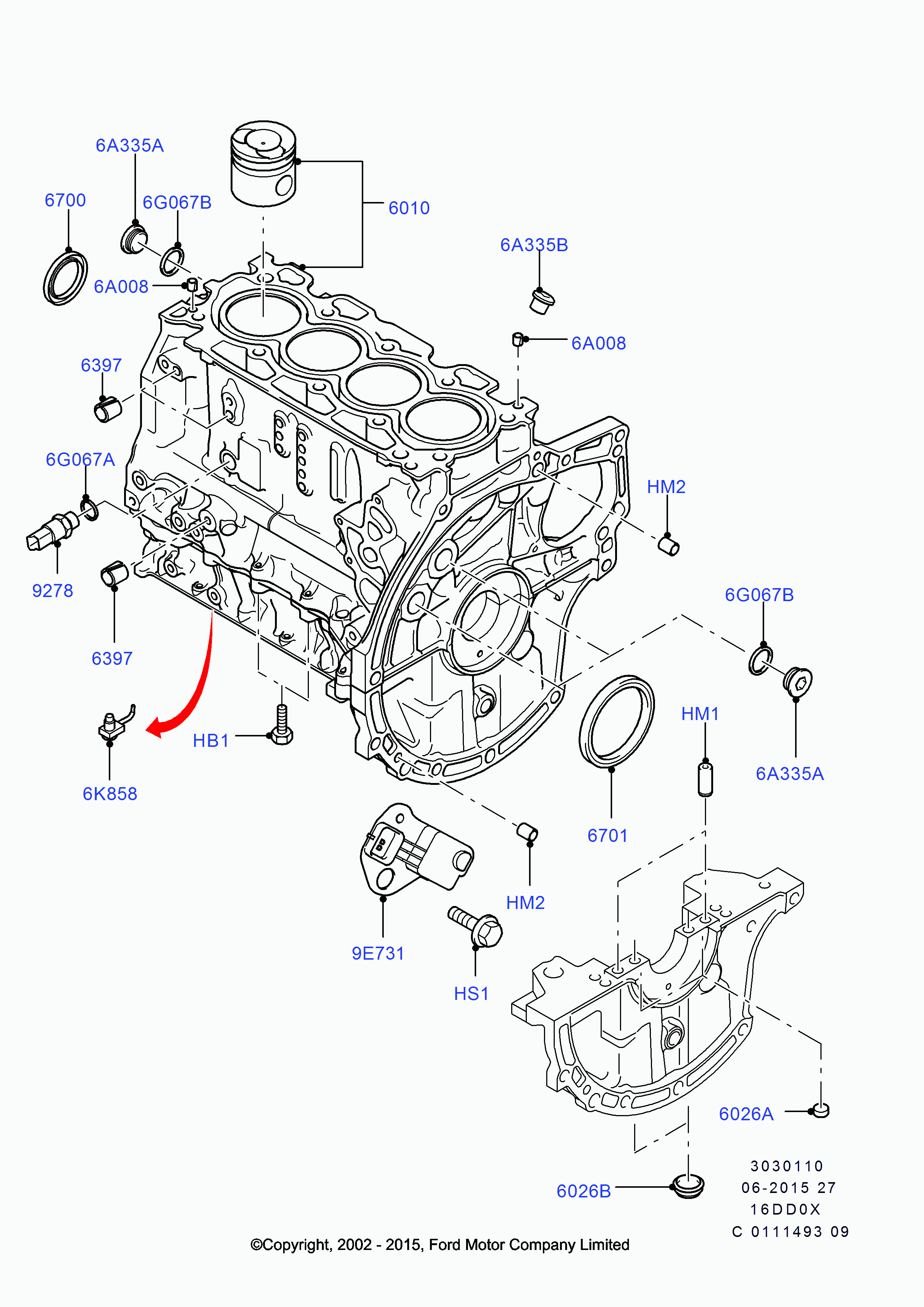 FORD 1 486 742 - Датчик, давление масла parts5.com