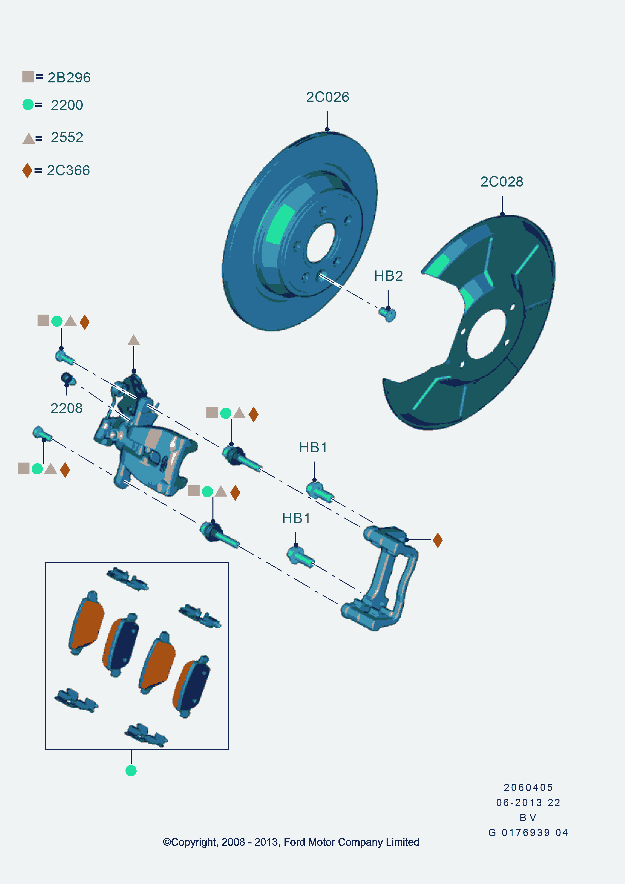 FORD 1738987 - Brake Caliper parts5.com