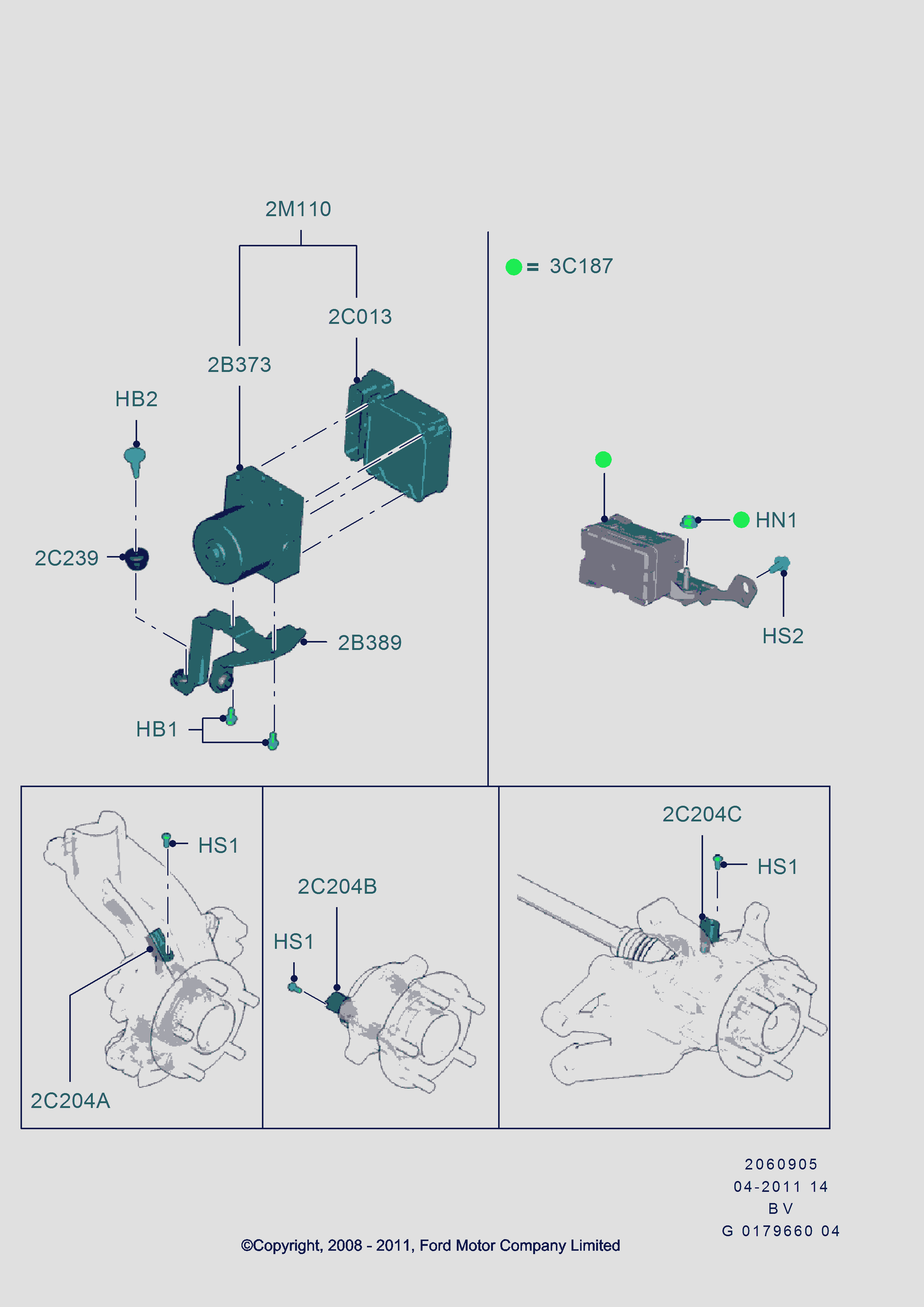 FORD 1740259 - Датчик ABS, частота вращения колеса parts5.com