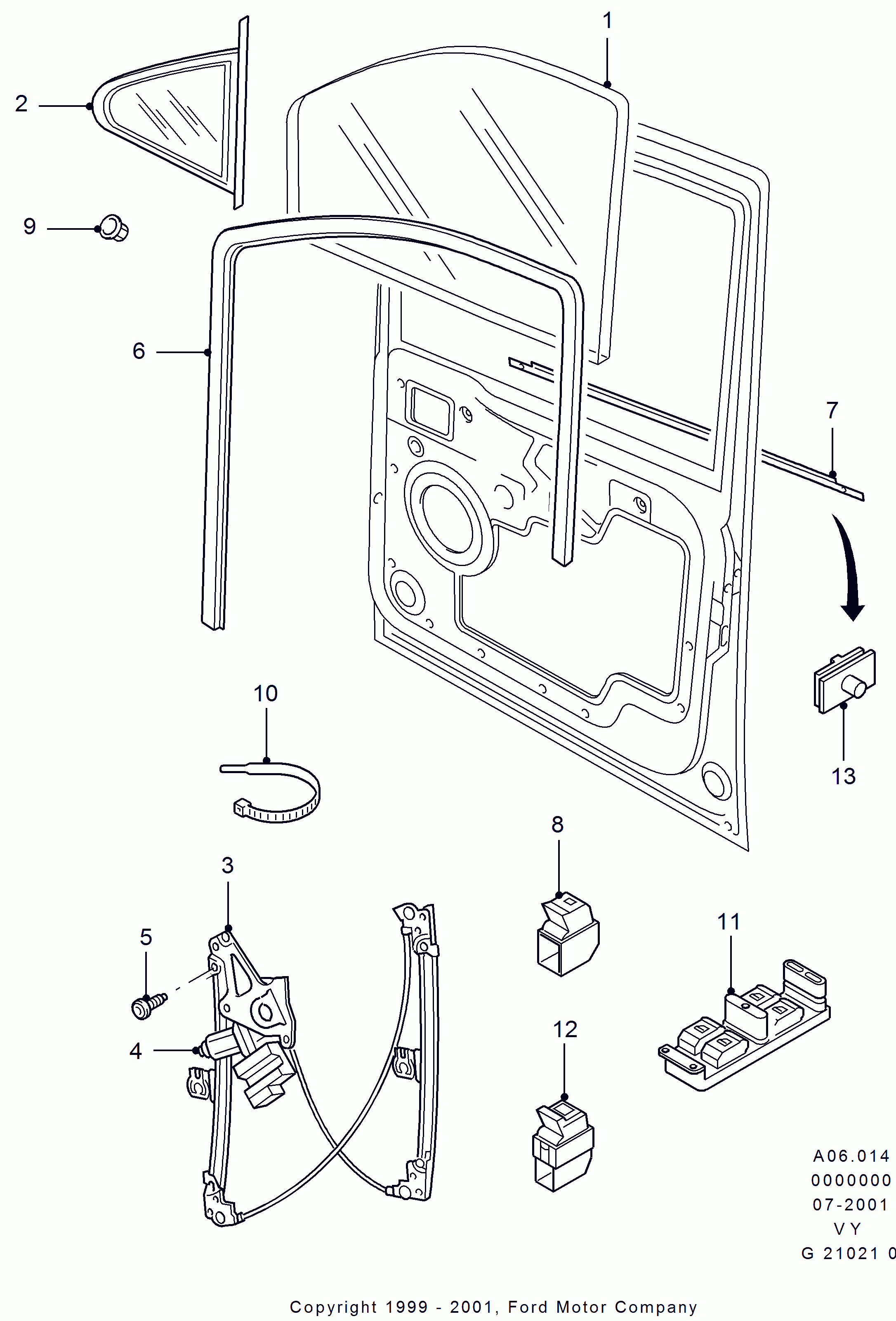 FORD 1107591 - Стеклоподъемник parts5.com