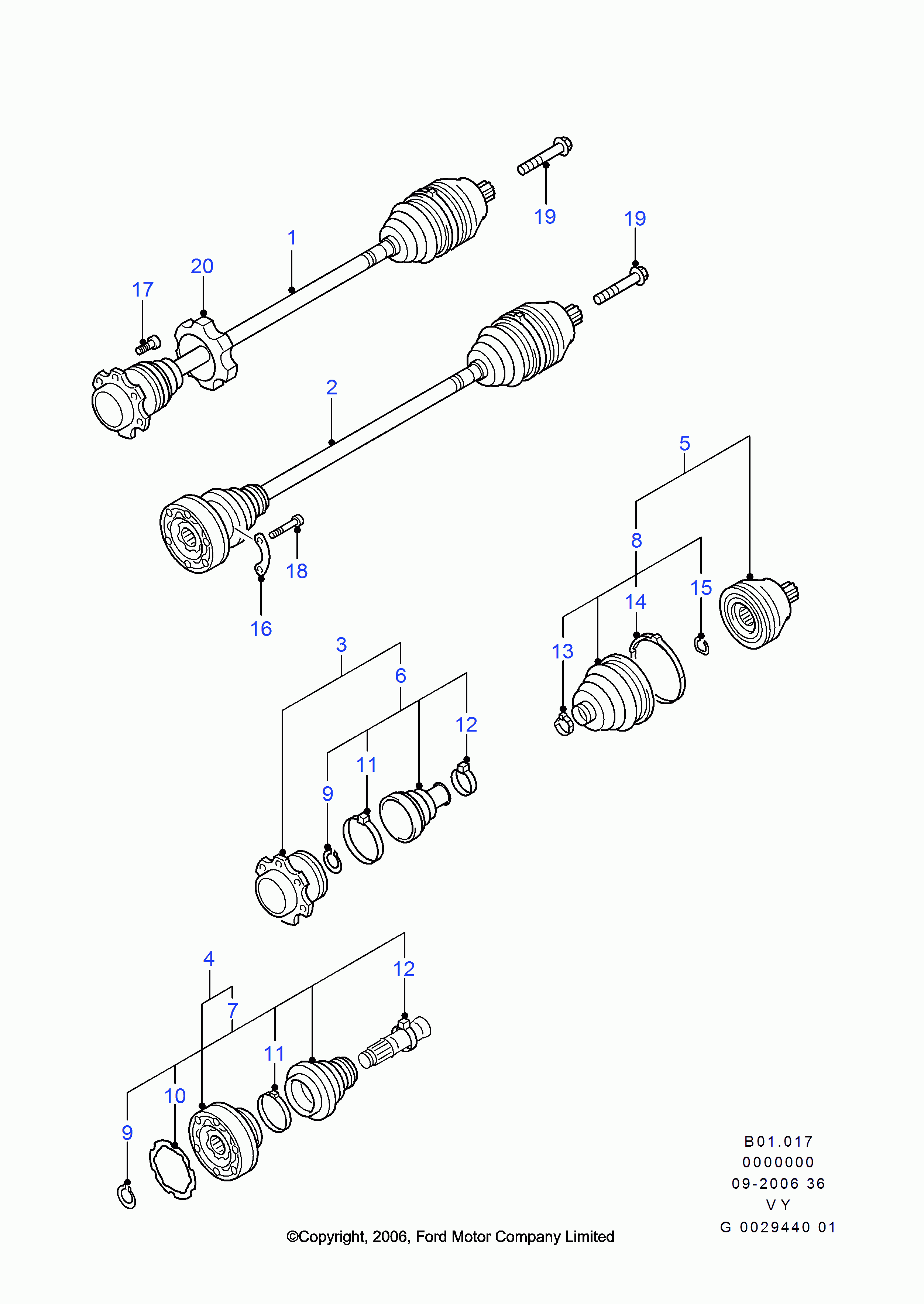 OM 1111900 - Шарнир, ШРУС, приводной вал parts5.com