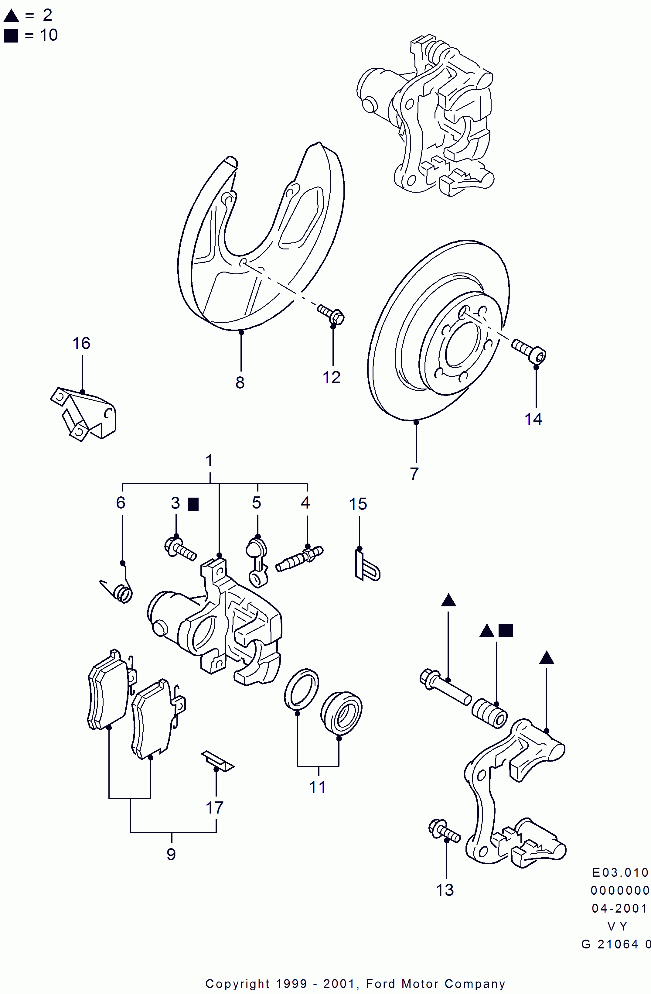 FORD 1001961 - Комплект направляющей гильзы parts5.com