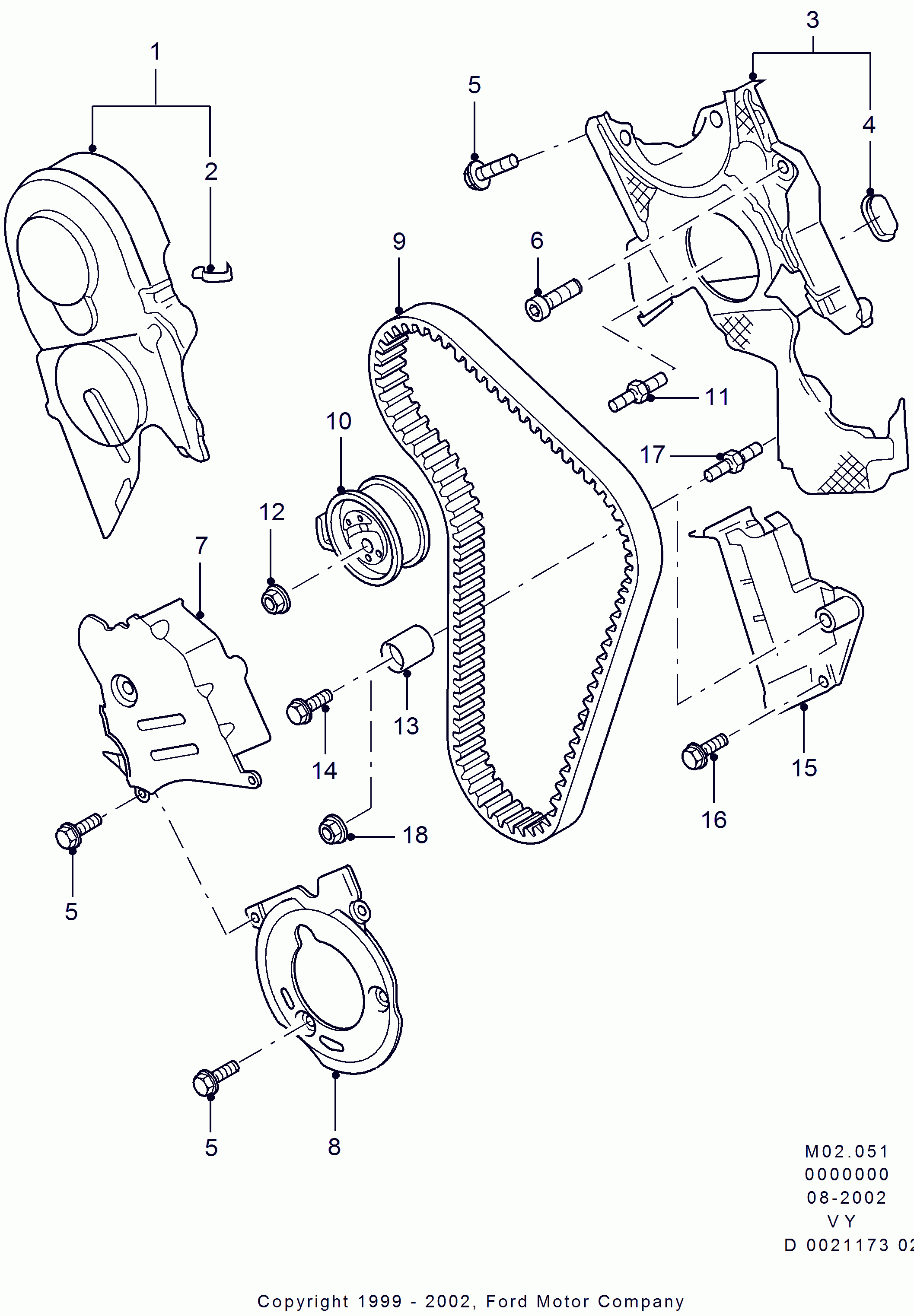 FORD 1 250 636 - Timing Belt parts5.com