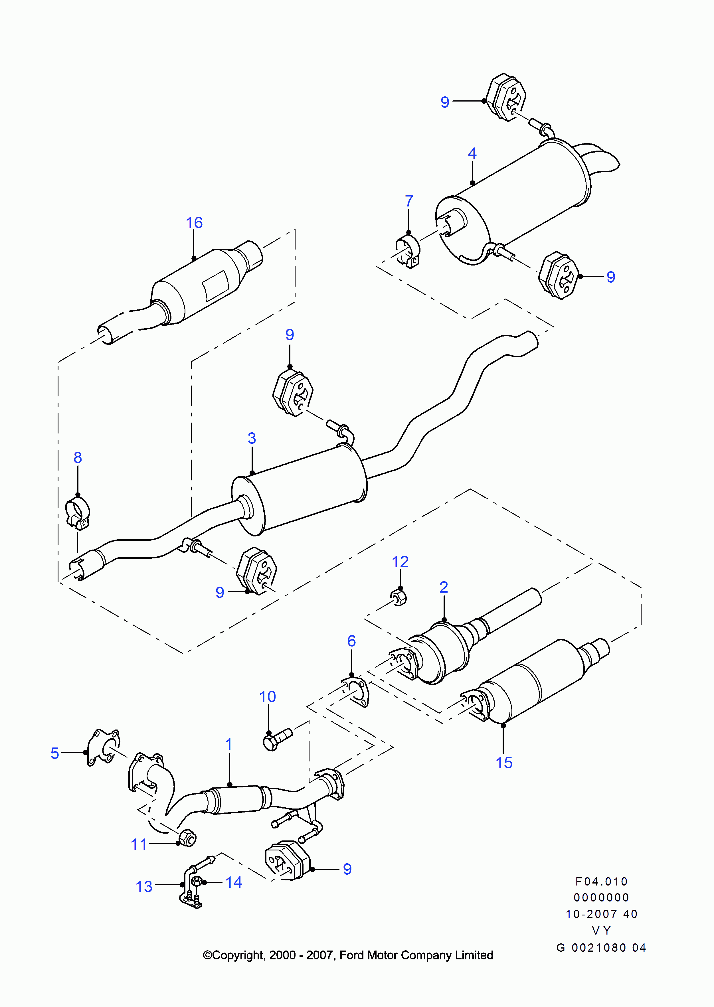 FORD 1 207 960 - Соединительные элементы, система выпуска parts5.com