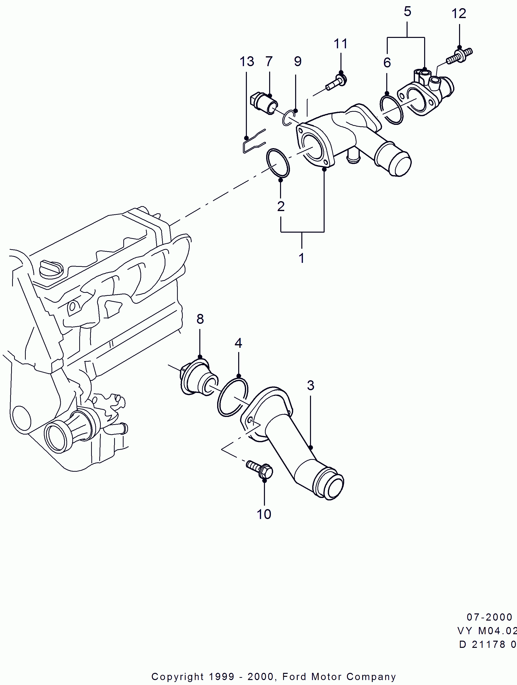 FORD 1 096 699 - Термостат, охлаждающая жидкость parts5.com