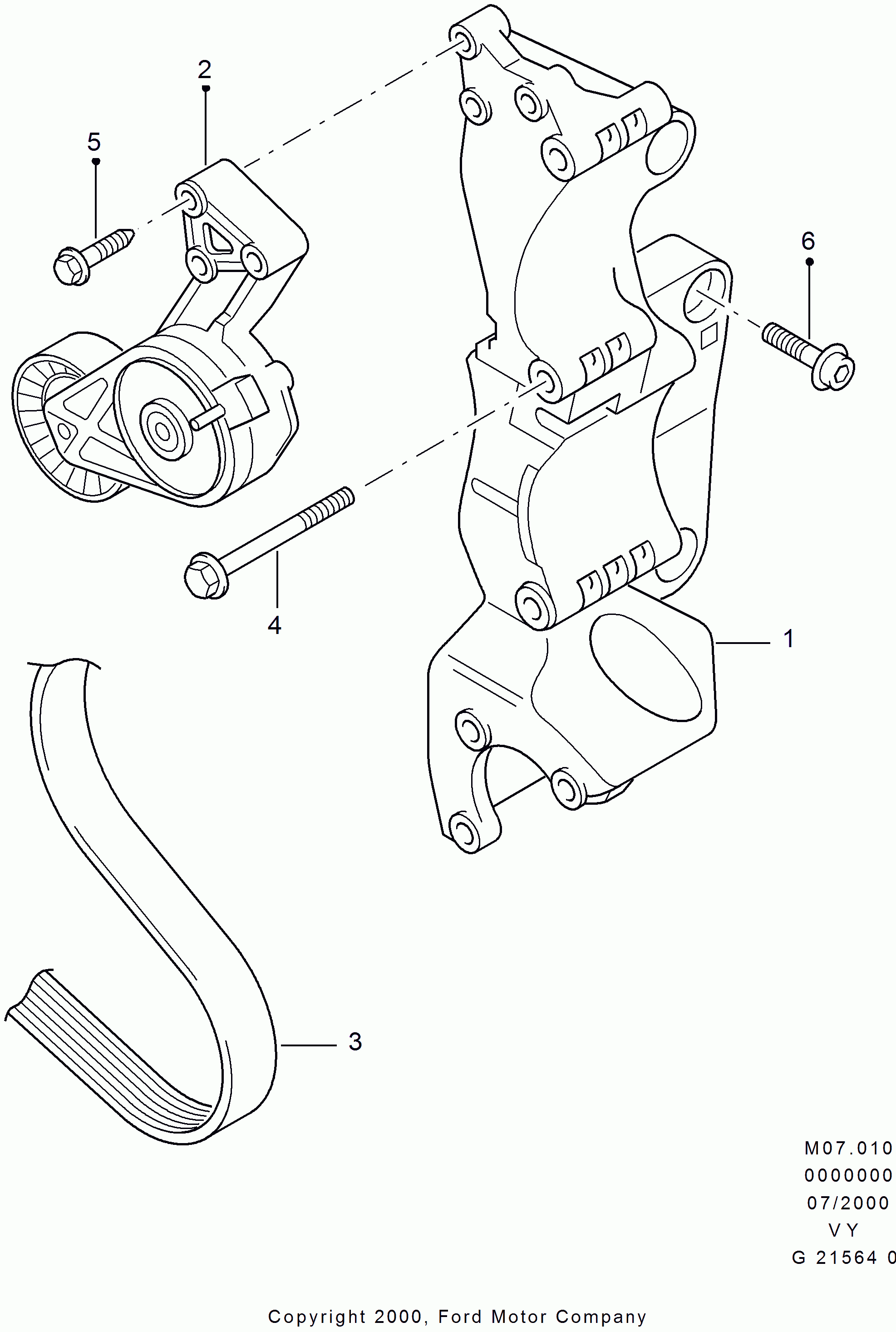 FORD 1376631 - Натяжитель, поликлиновый ремень parts5.com