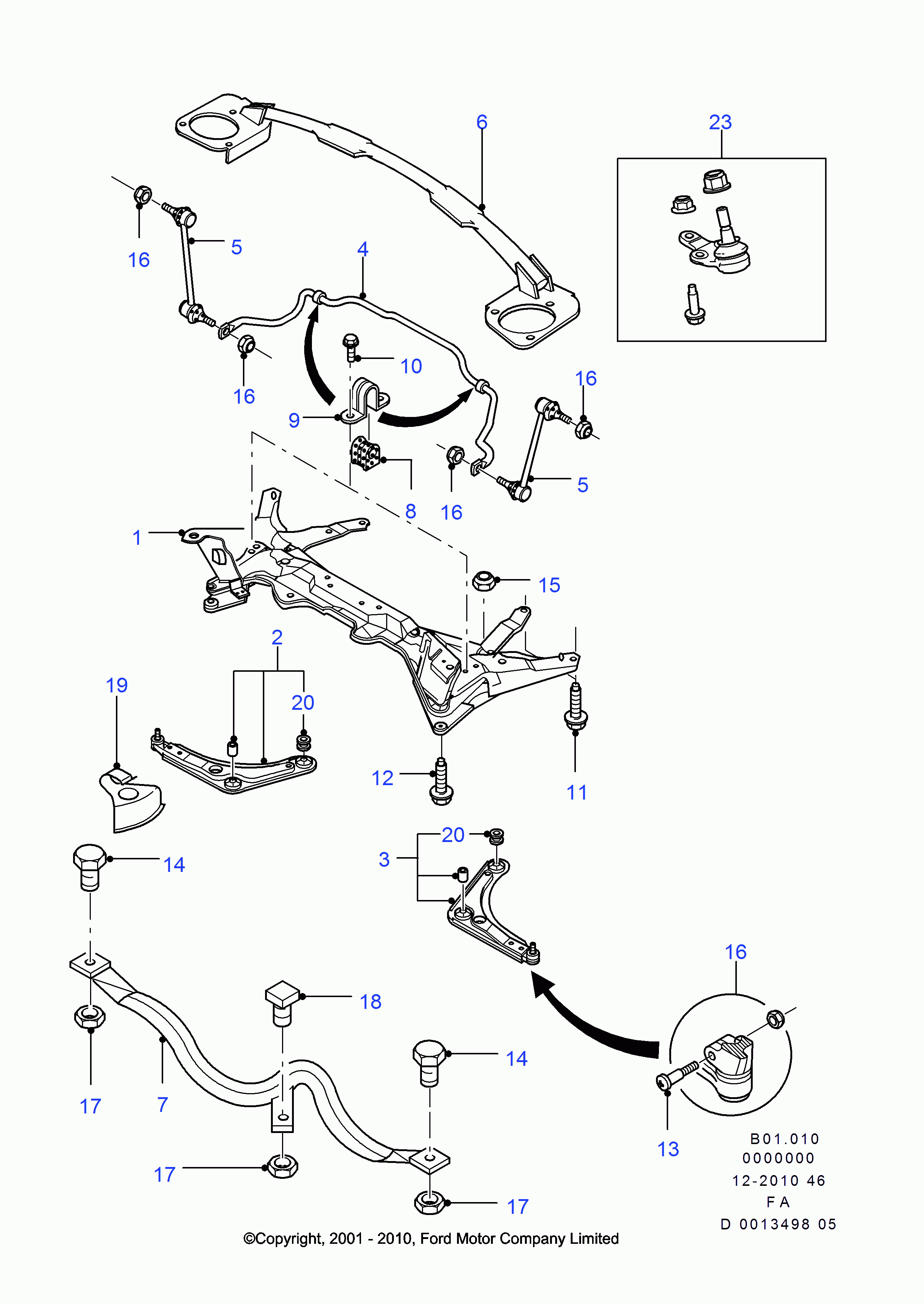 FORD 1130273 - Тяга / стойка, стабилизатор parts5.com