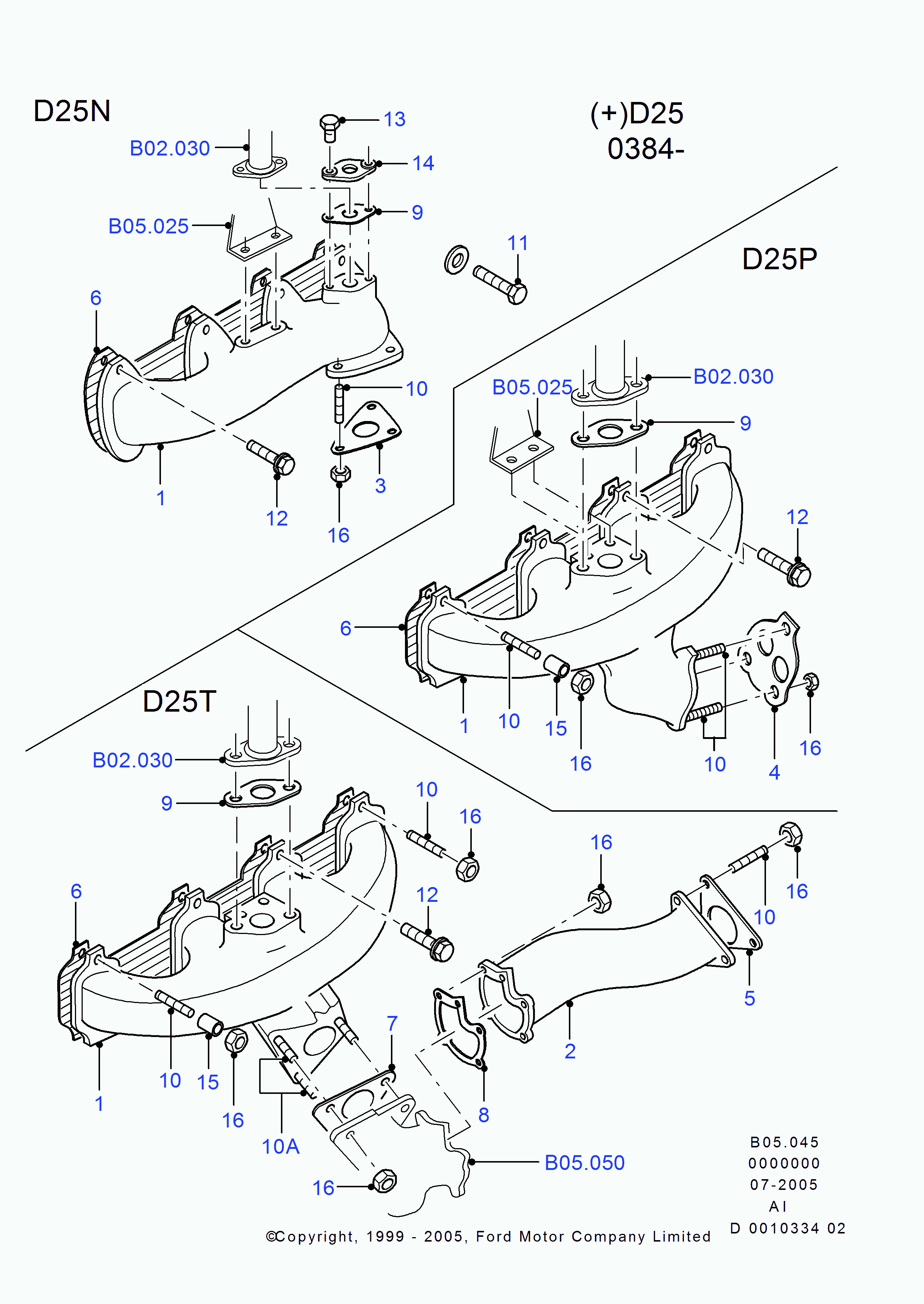 FORD 1 056 838 - Прокладка, выпускной коллектор parts5.com